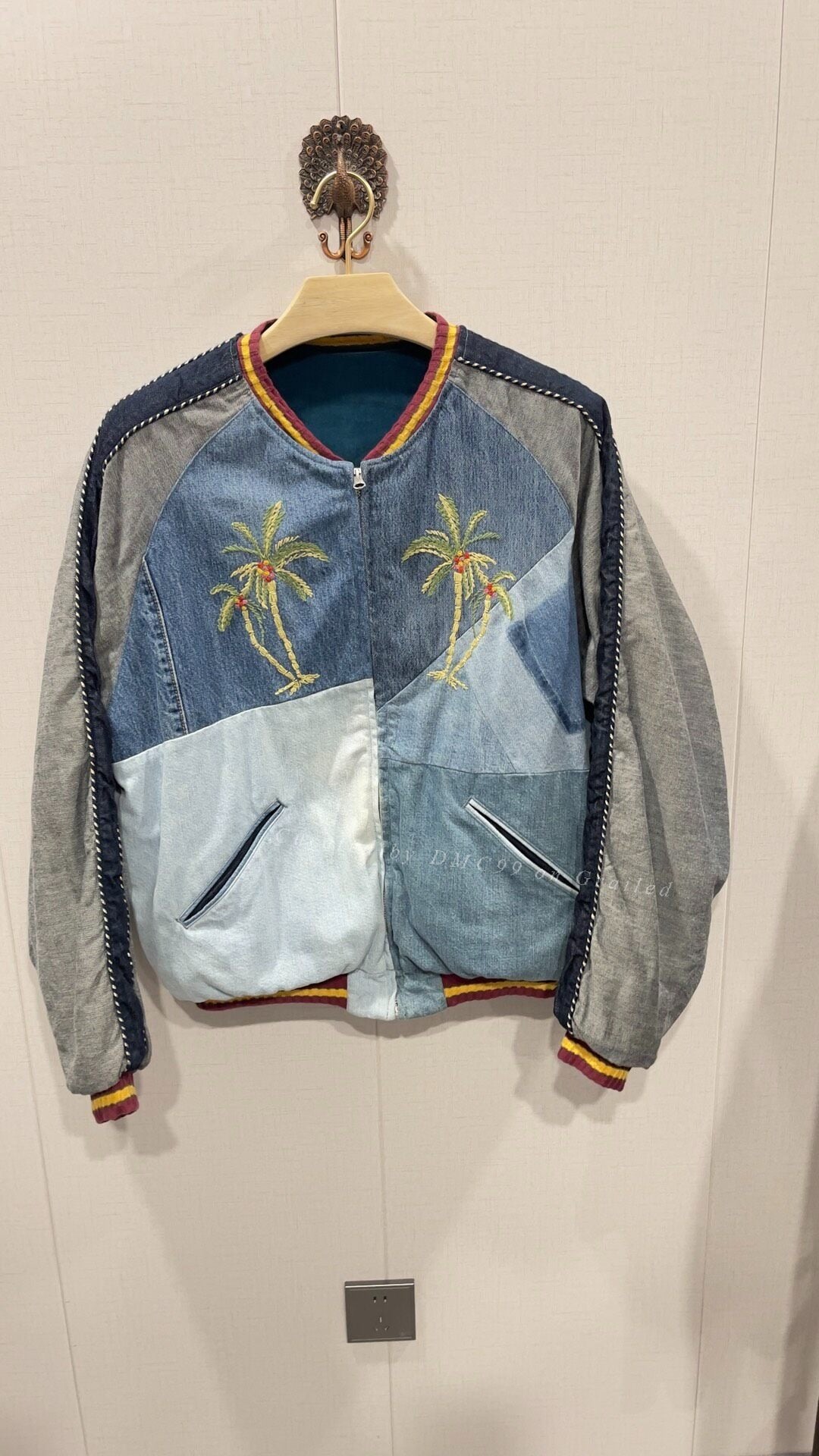 KAPITAL KOUNTRY Embroidered Patchwork Denim Jacket