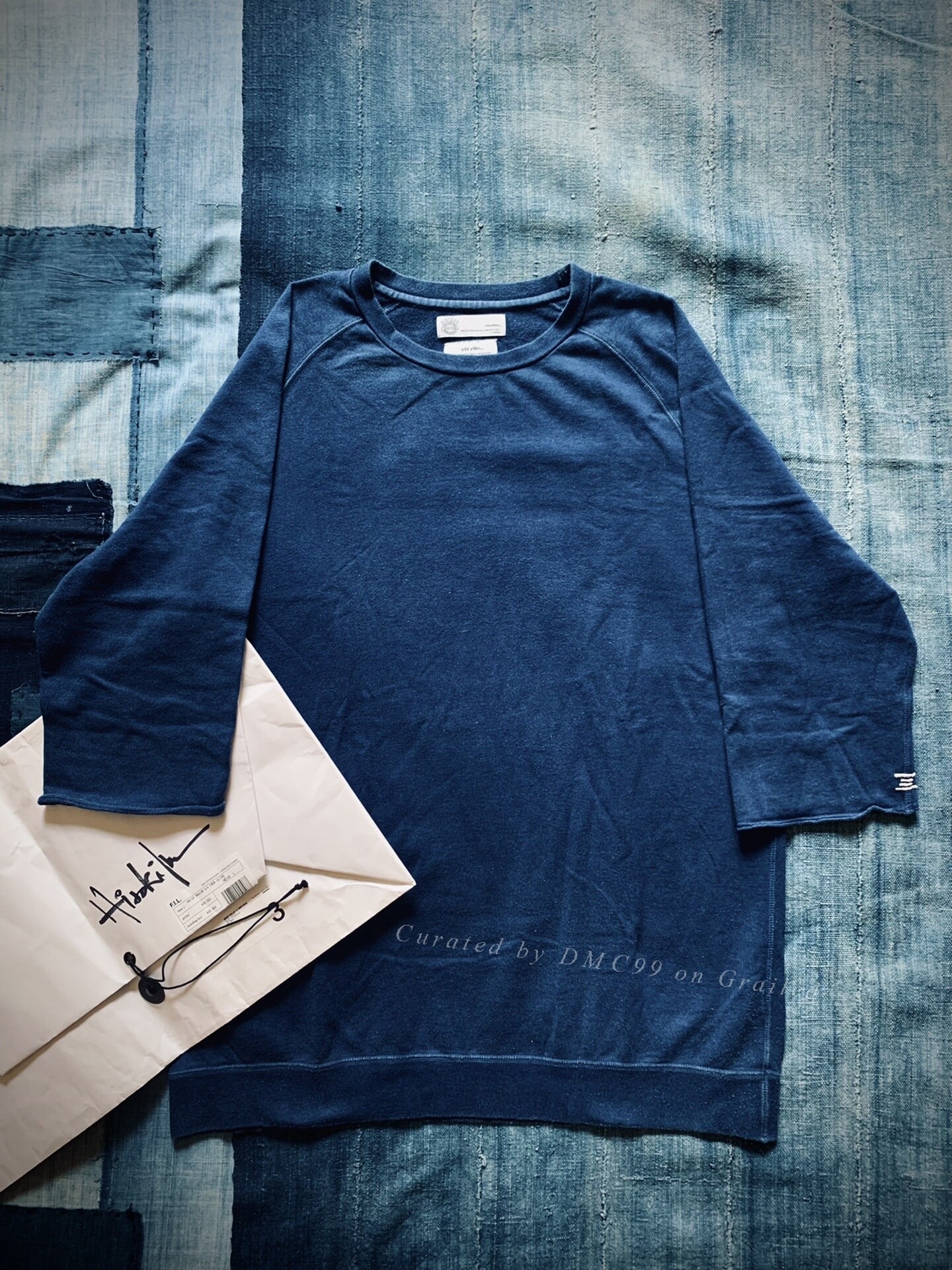 Visvim 2012SS Raglan 3/4 Crew Indigo