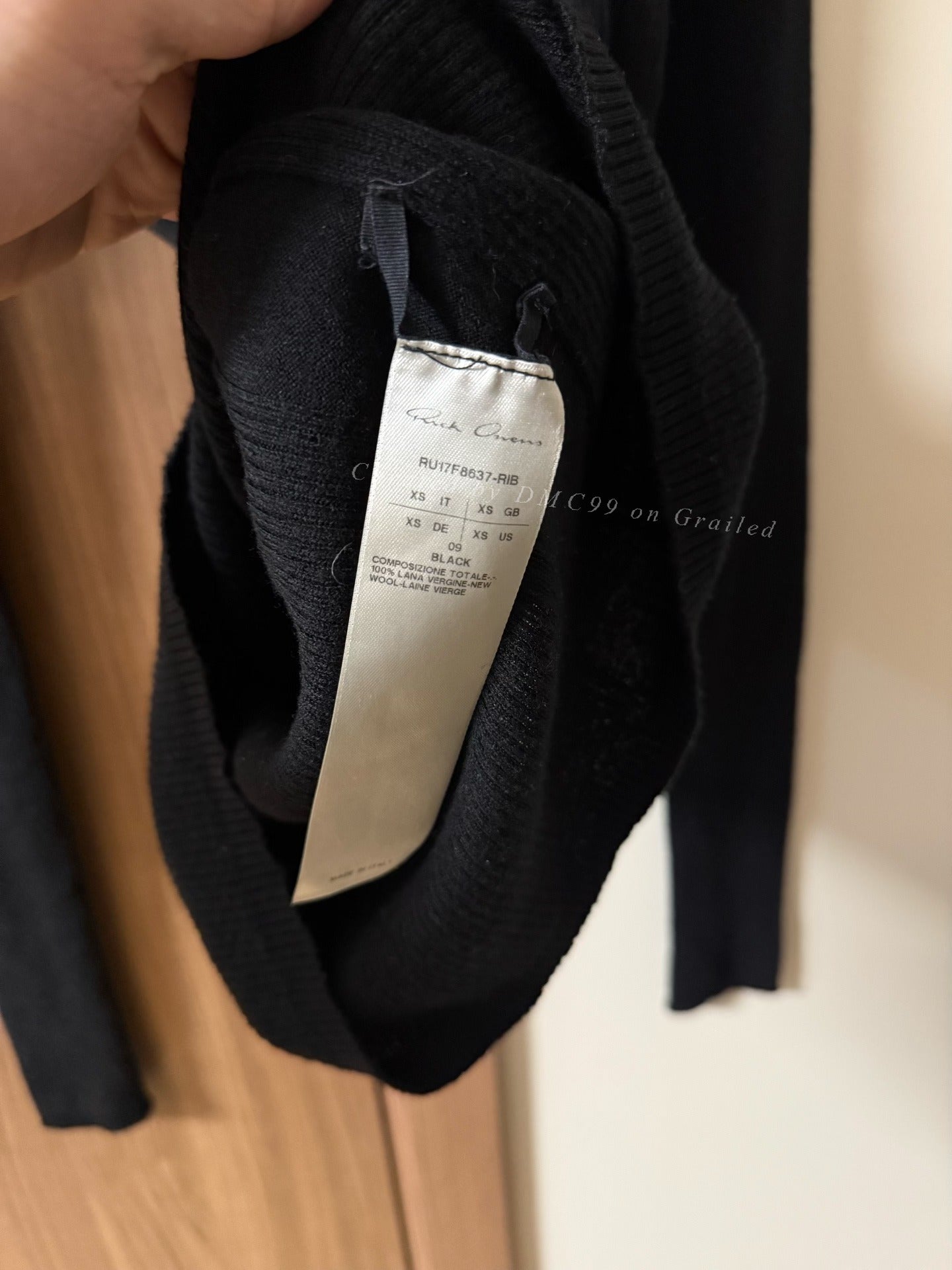 Rick Owens Slim Thin Knit Sweater
