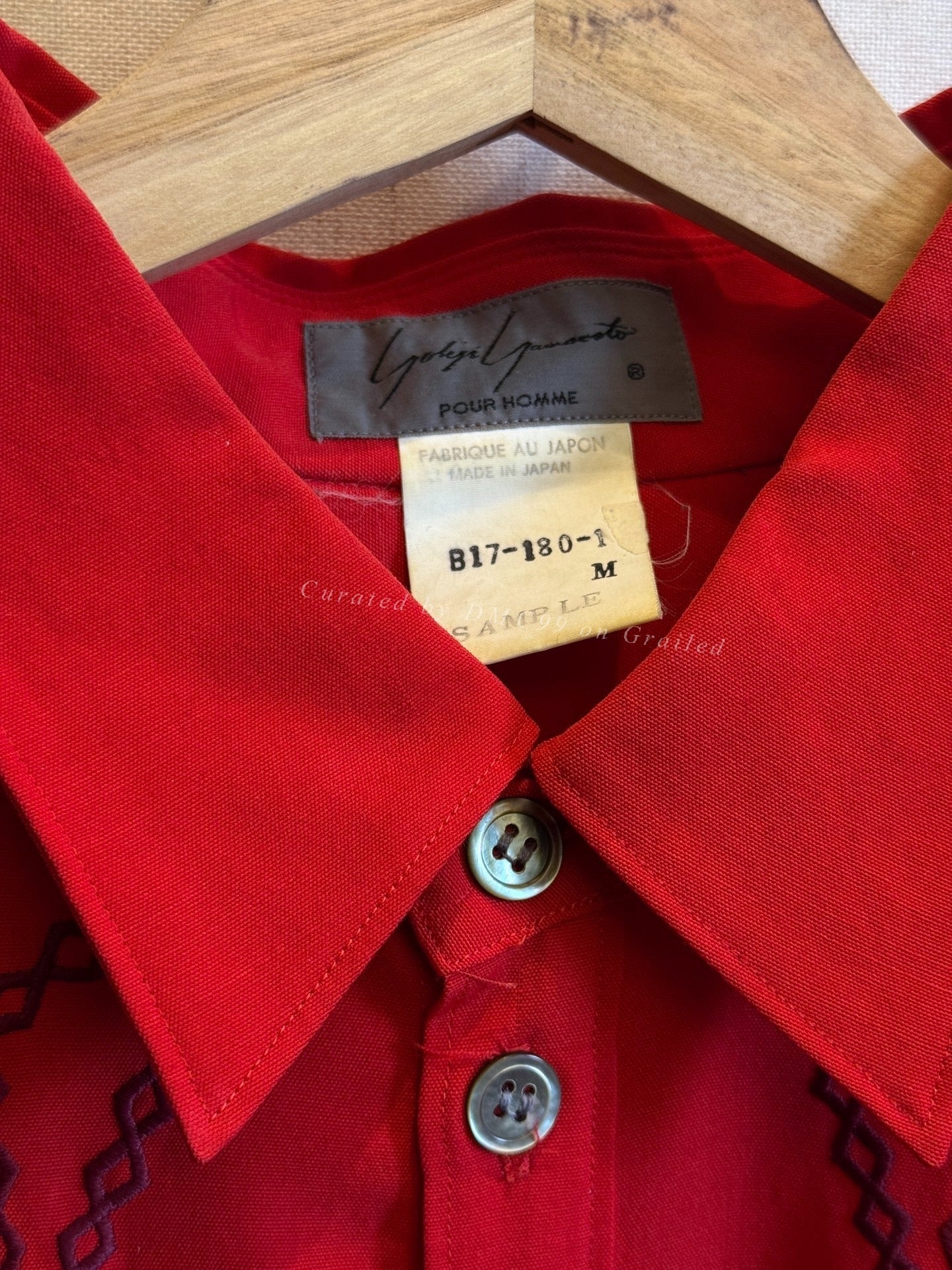 Yohji Yamamoto 88AW Sample Red Wool Shirt