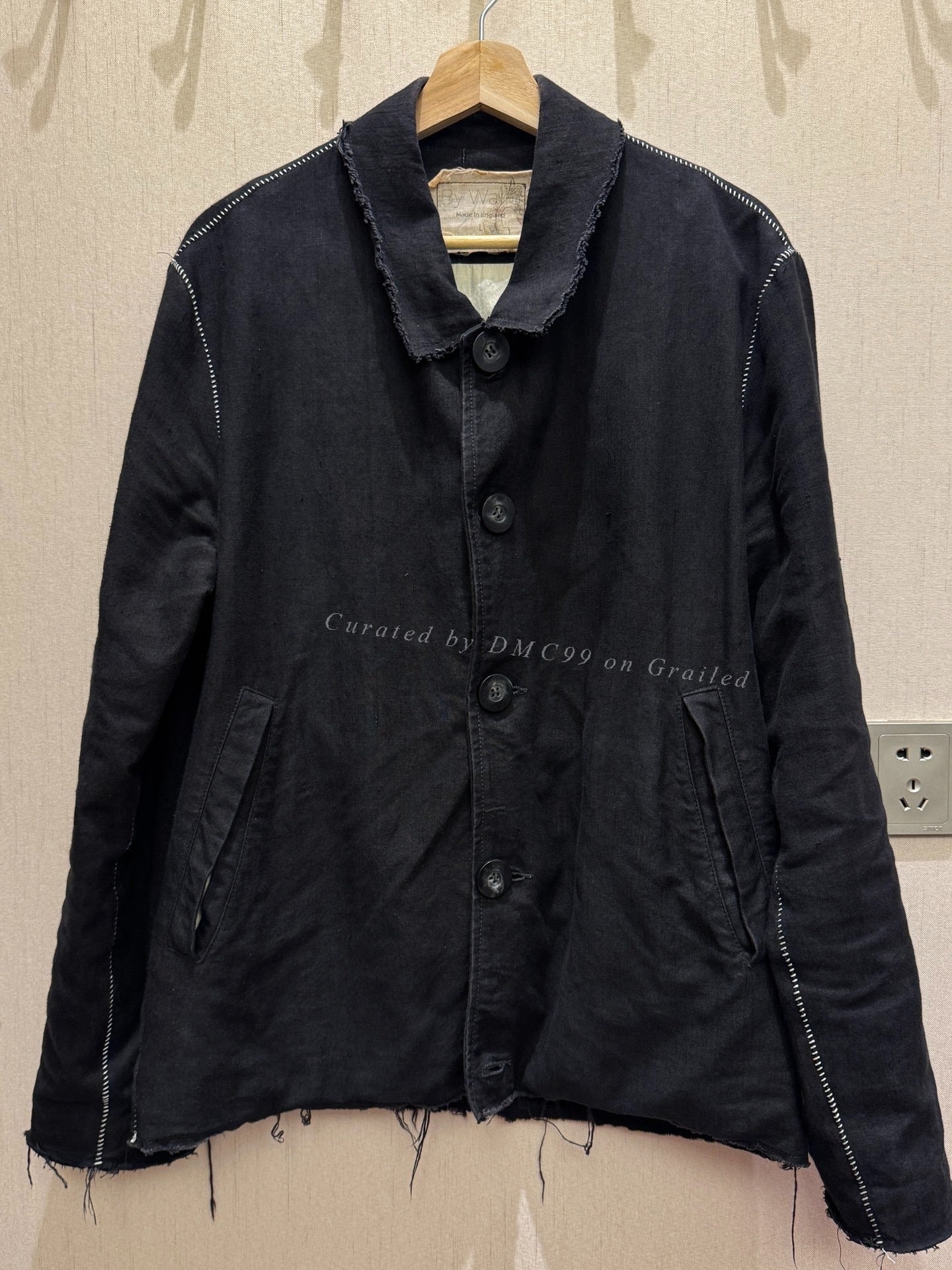 By Walid Washed Vintage Linen Photographer Jacket