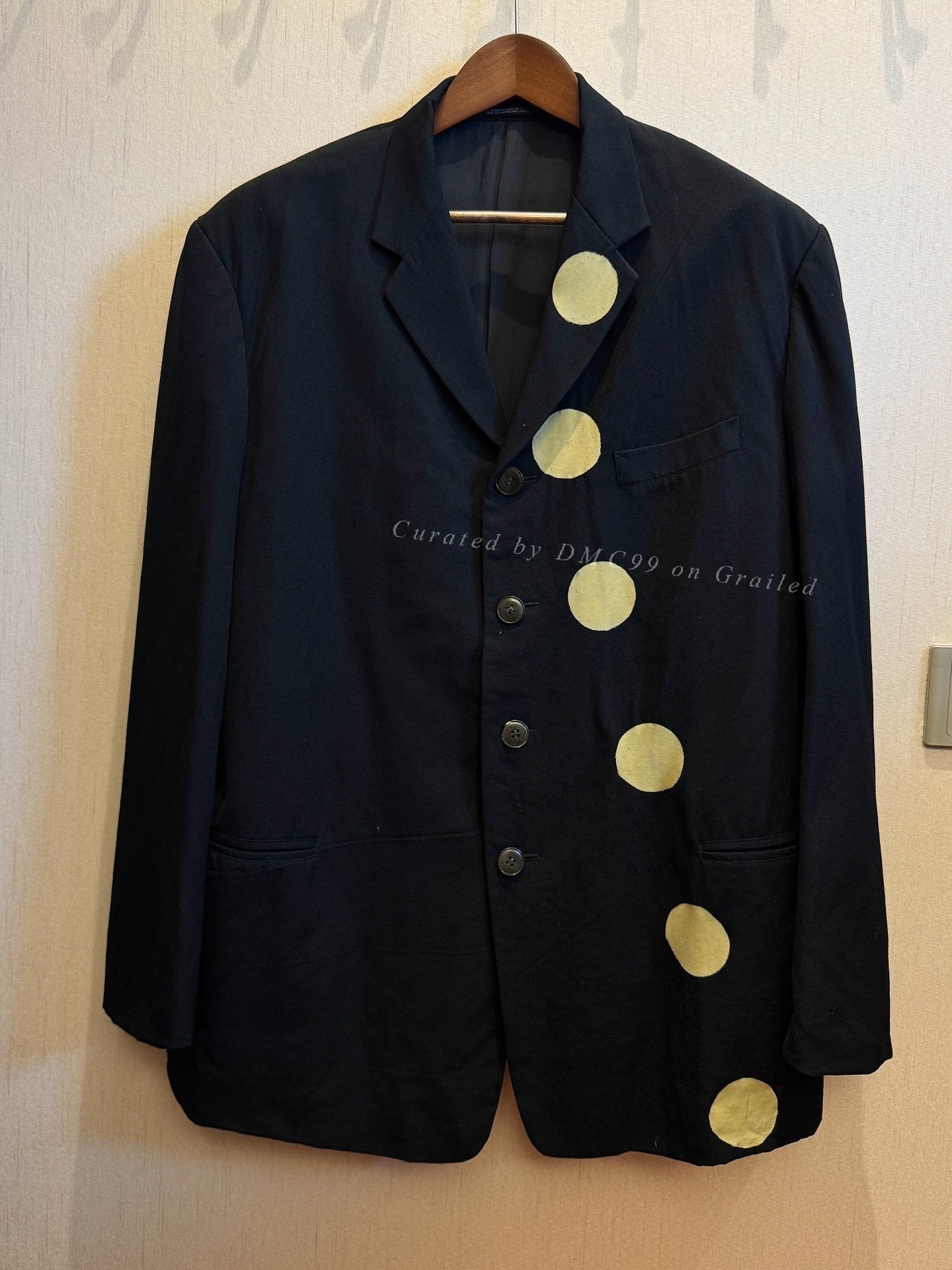 Yohji Yamamoto 96AW Moon Discharge Print Suit