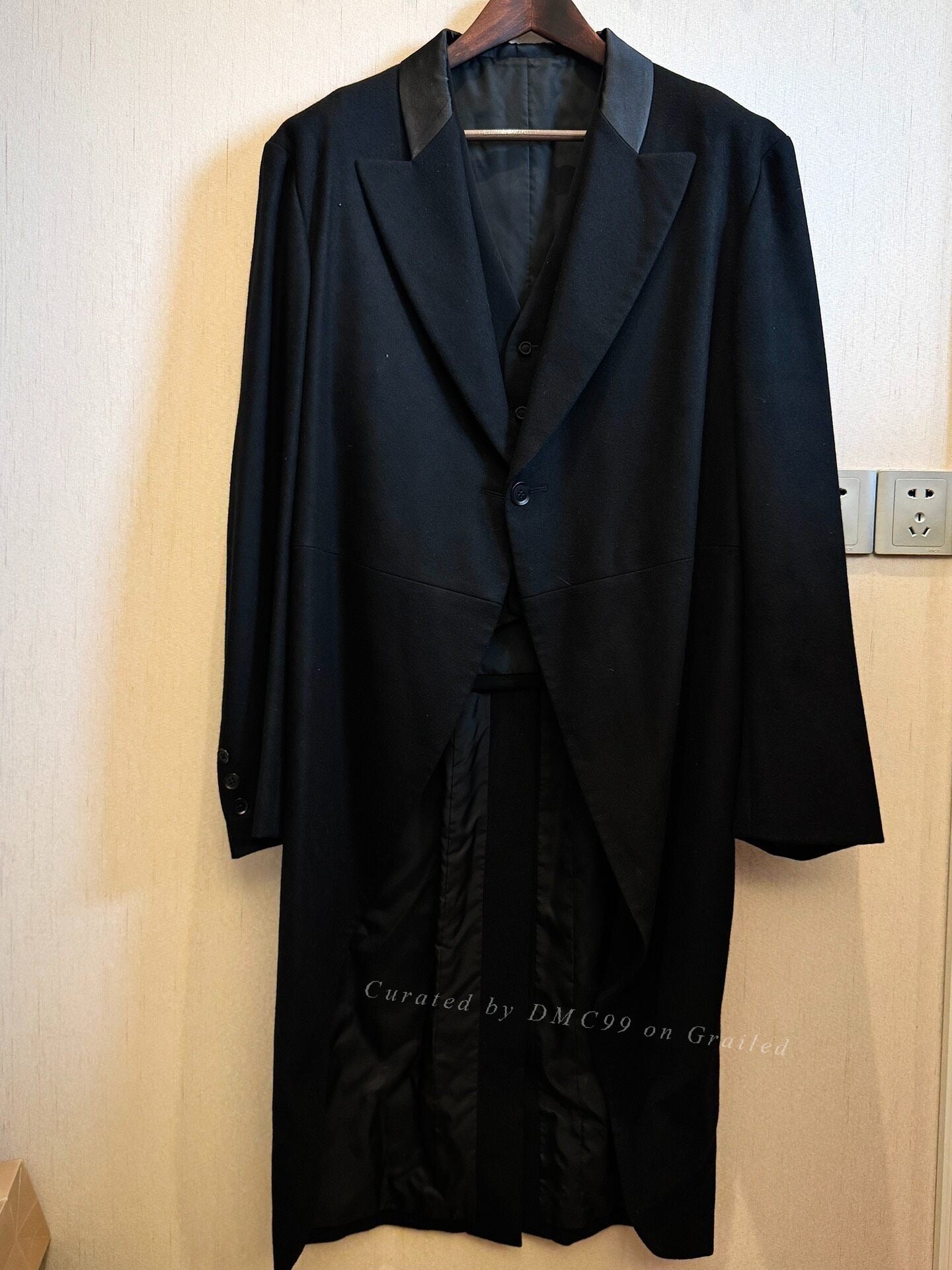 Yohji Yamamoto 99AW Satin Collar Morning Coat