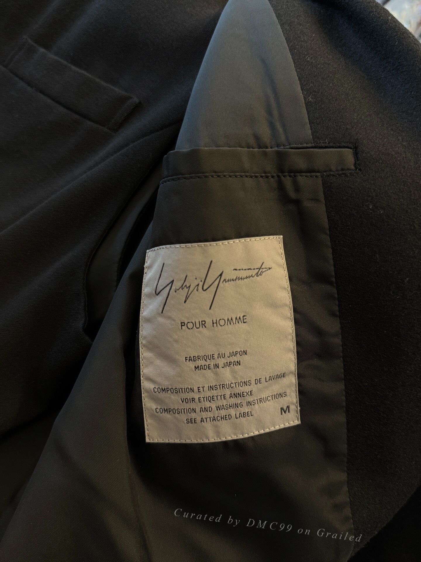 Yohji Yamamoto 99AW Satin Collar Morning Coat