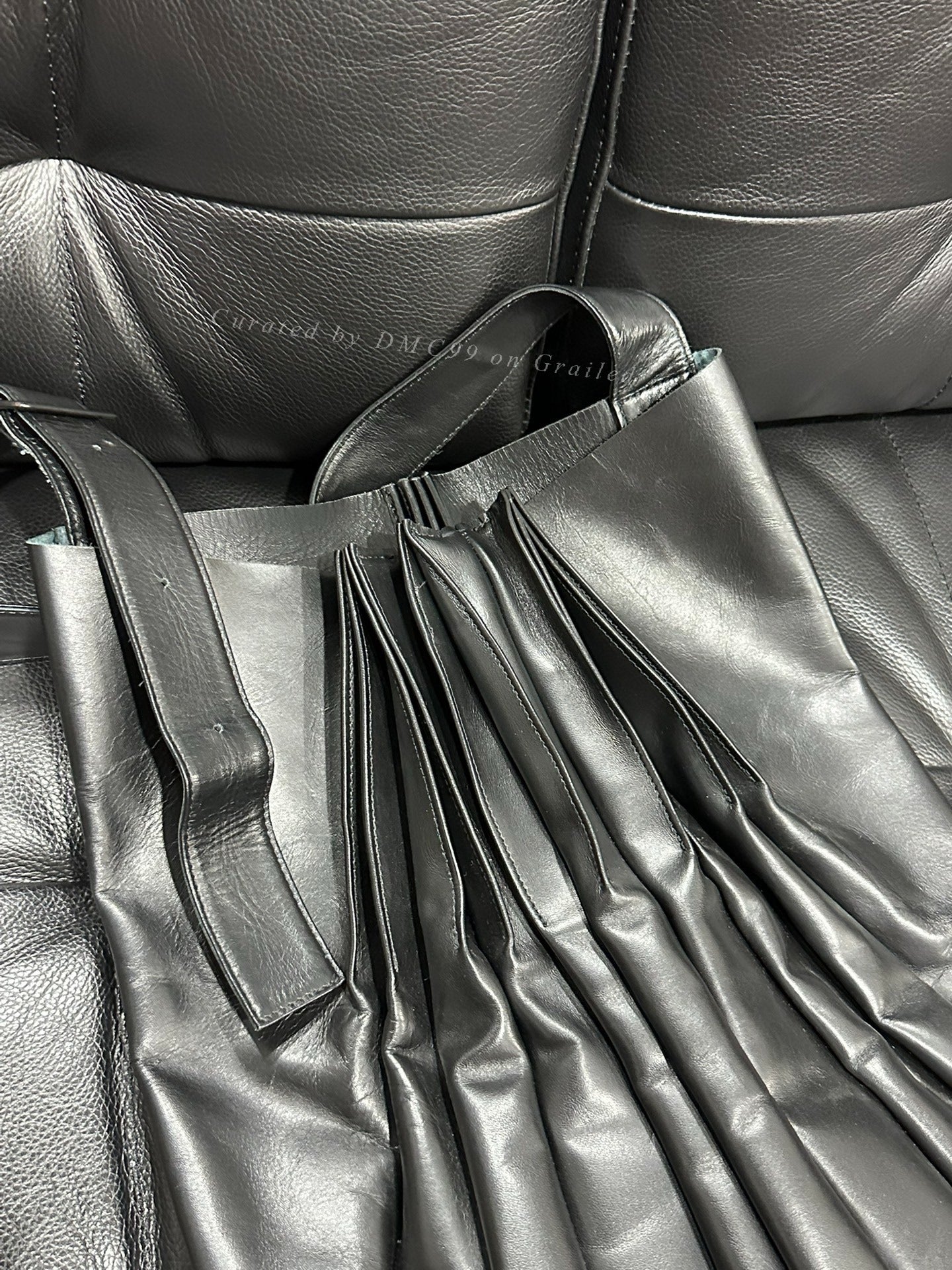Yohji Yamamoto Noir Pleated Leather Bag