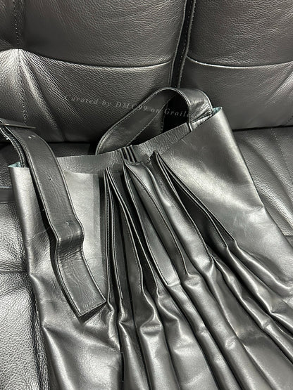 Yohji Yamamoto Noir Pleated Leather Bag