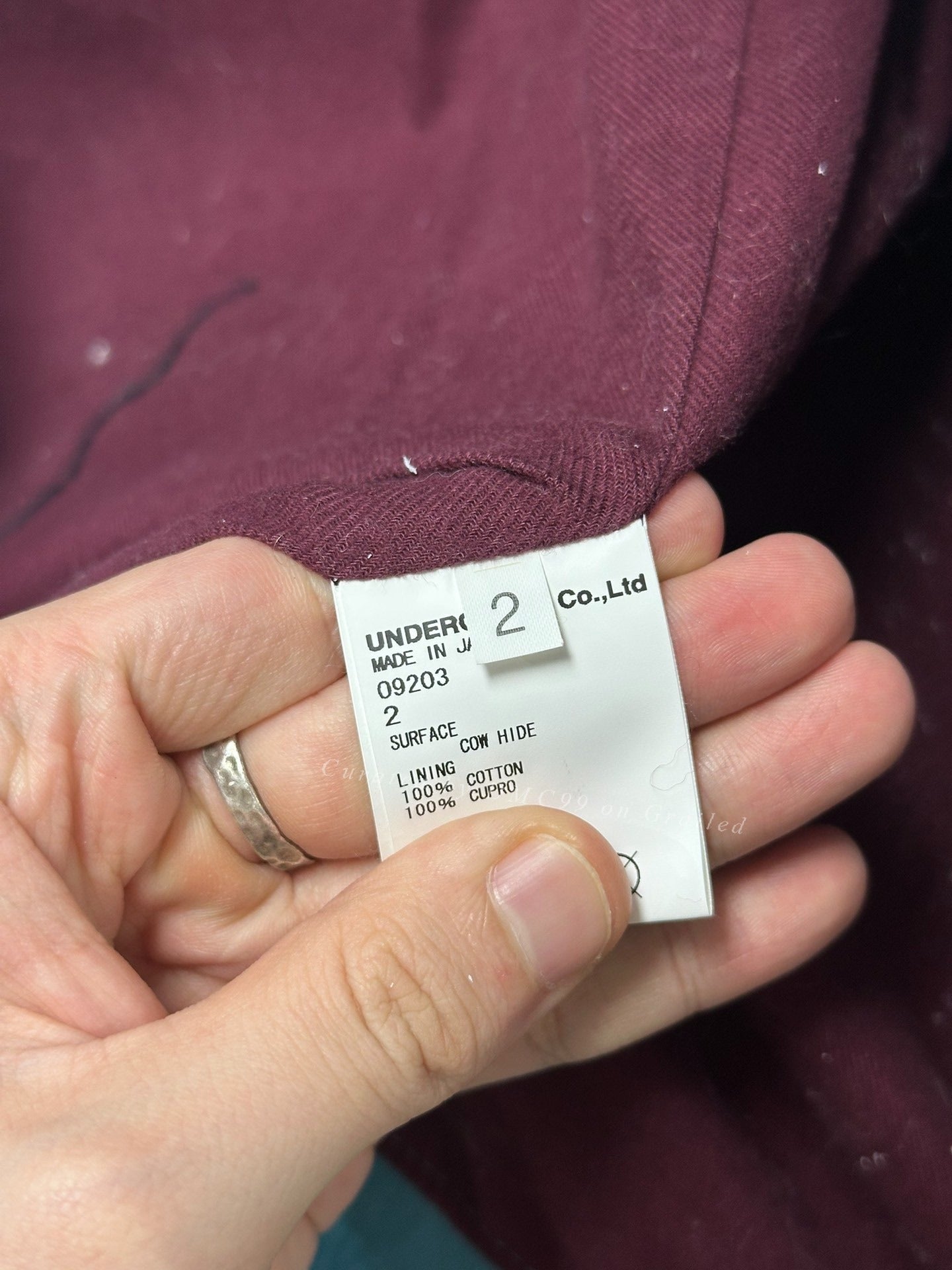 Undercover White Painted Leather Jacket