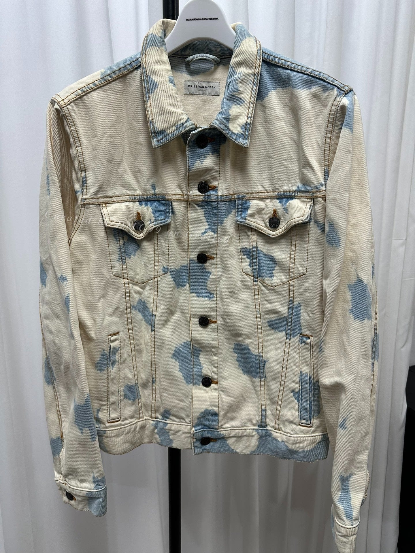 Dries Van Noten White Cloud Denim Jacket