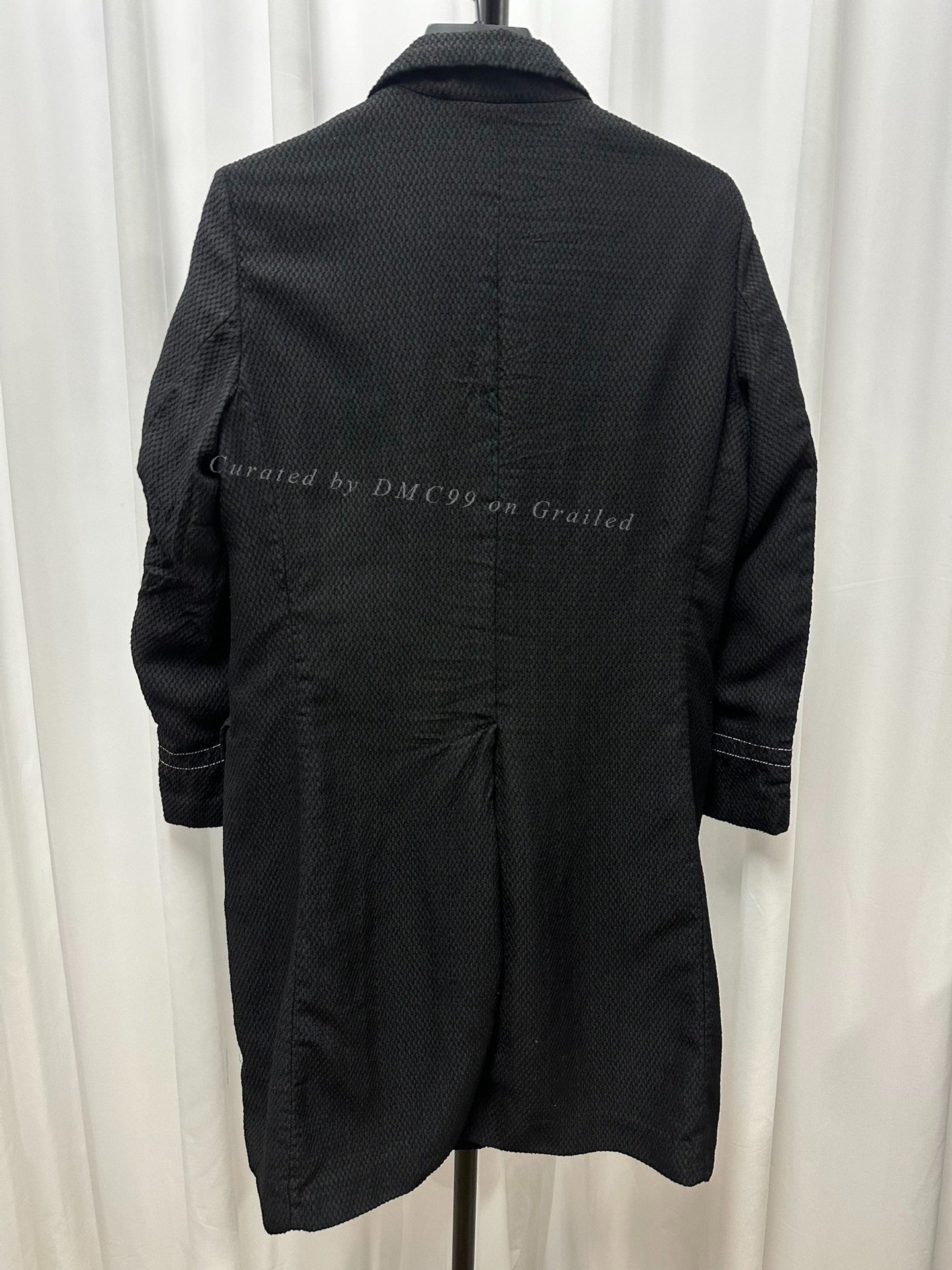 Comme des Garçons Black Textured Stitch Coat
