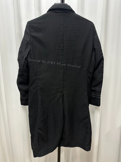 Comme des Garçons Black Textured Stitch Coat