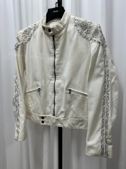 Dries Van Noten 18ss Embroidered Biker Jacket