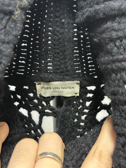 Dries Van Noten Oversized Openwork Wool Sweater