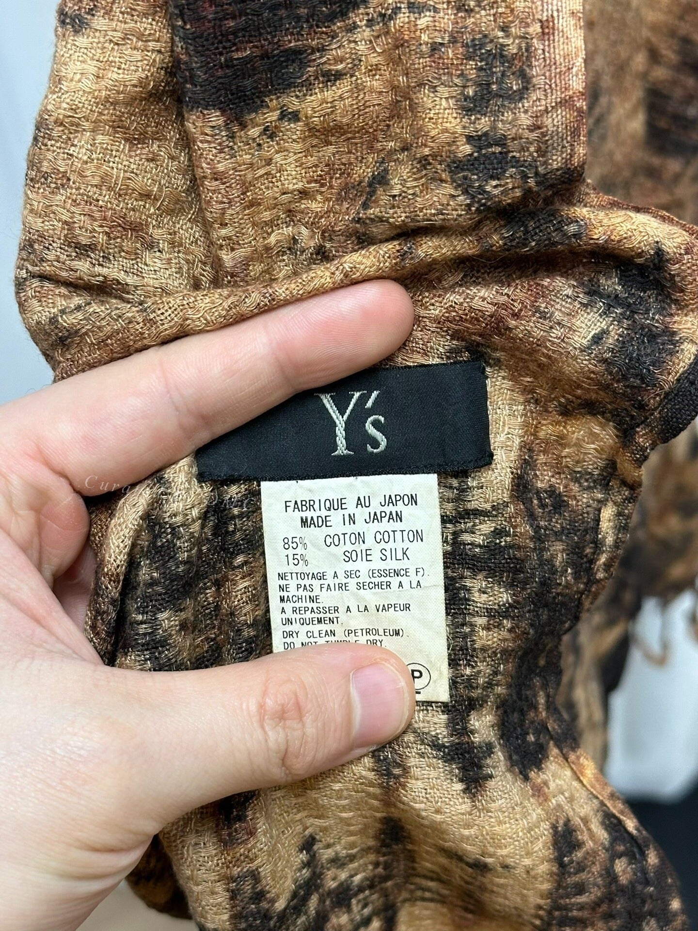 Yohji Yamamoto Y's Discharge Scarf