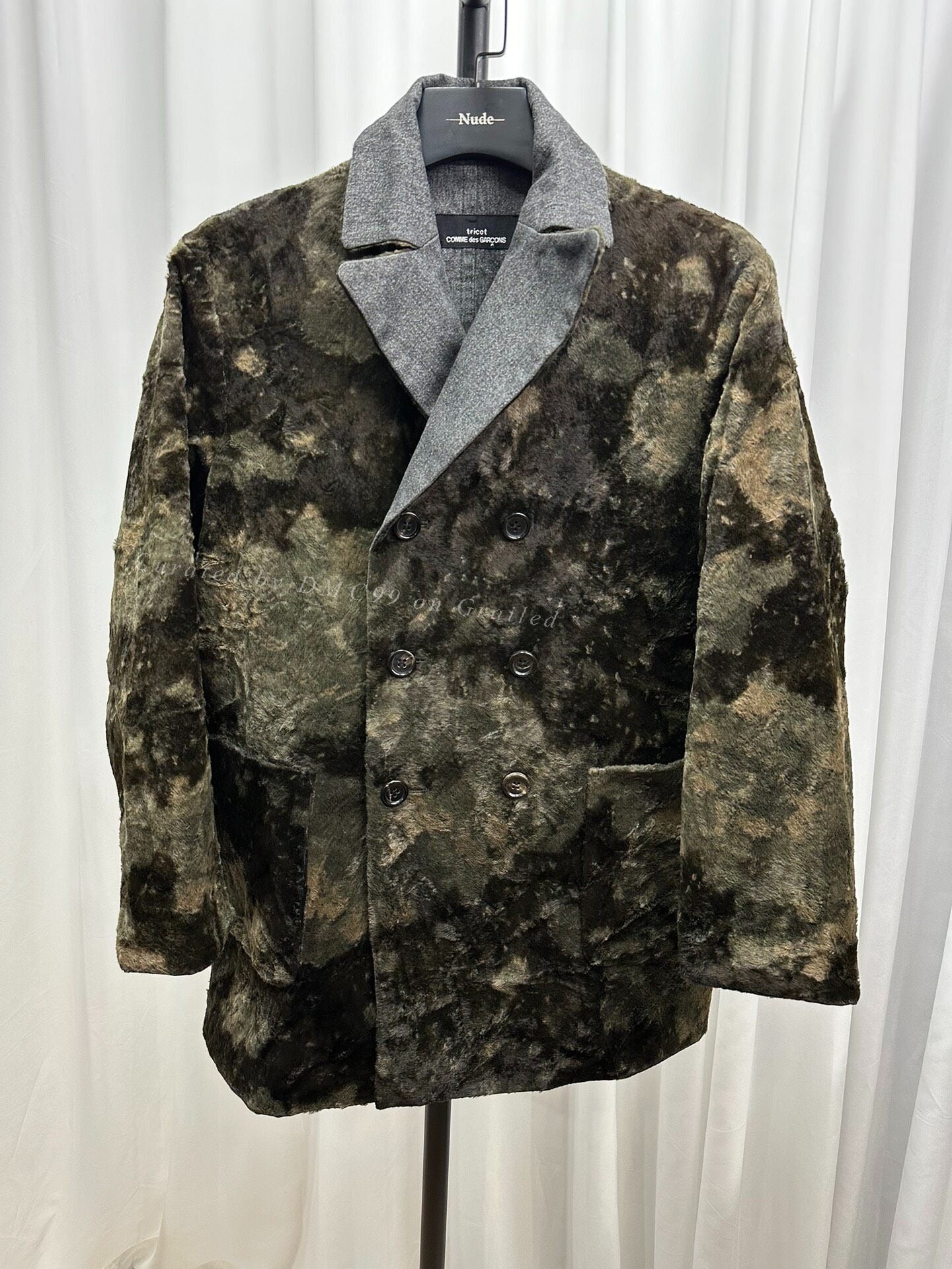 Comme Des Garcons Double-Breasted Tricot Coat