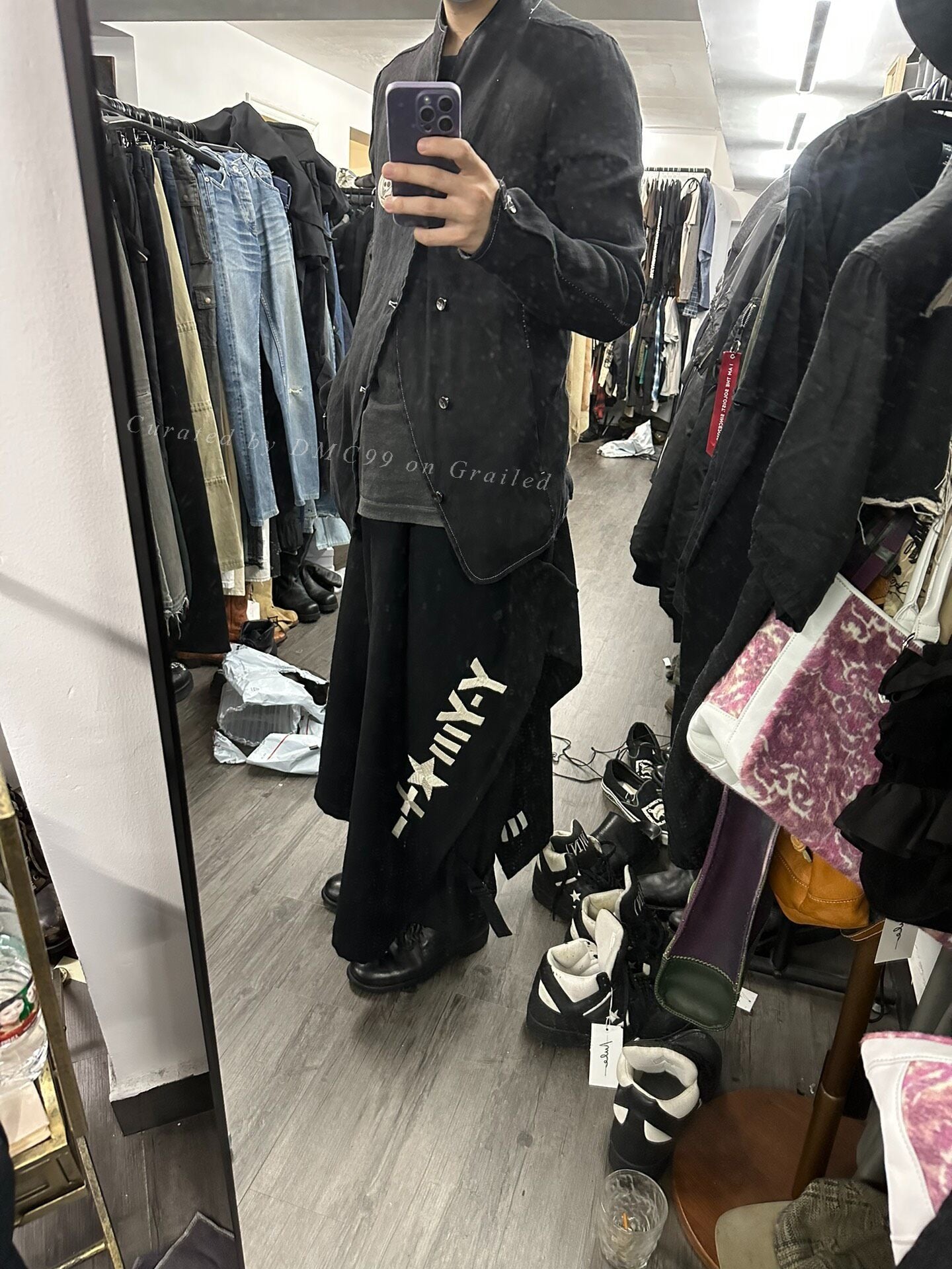 Yohji Yamamoto 19AW Asymmetric Star Skirt Pants