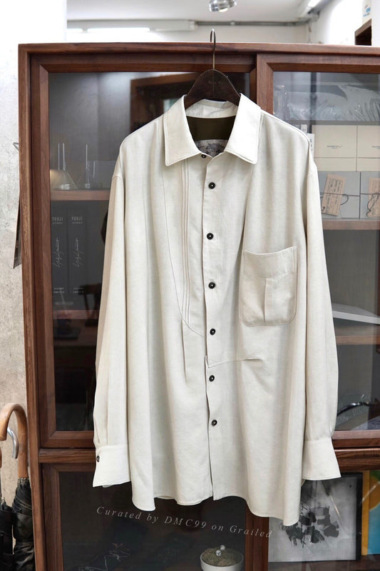 Ziggy Chen 24PF Silk Pleated Shirt