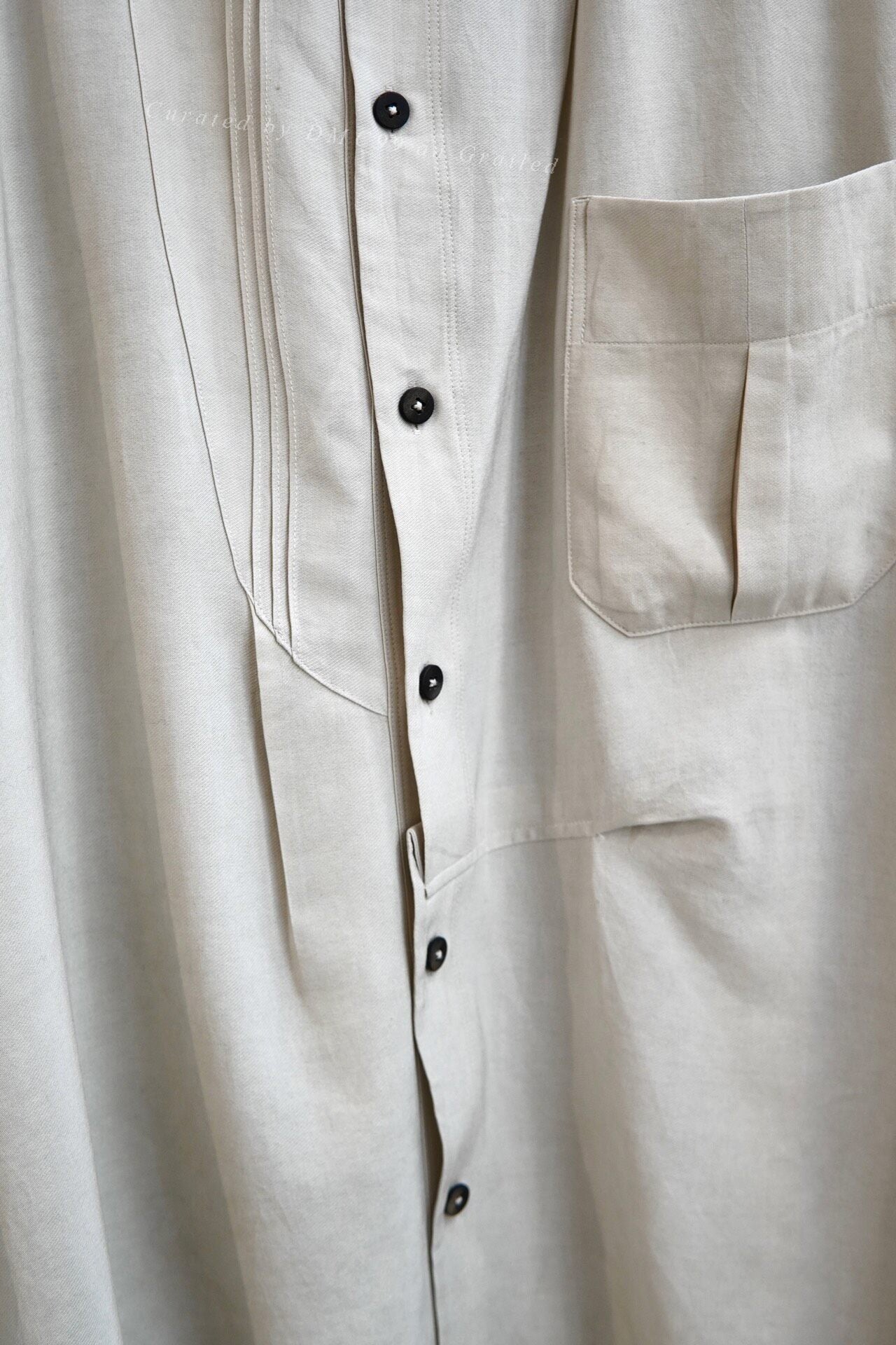 Ziggy Chen 24PF Silk Pleated Shirt