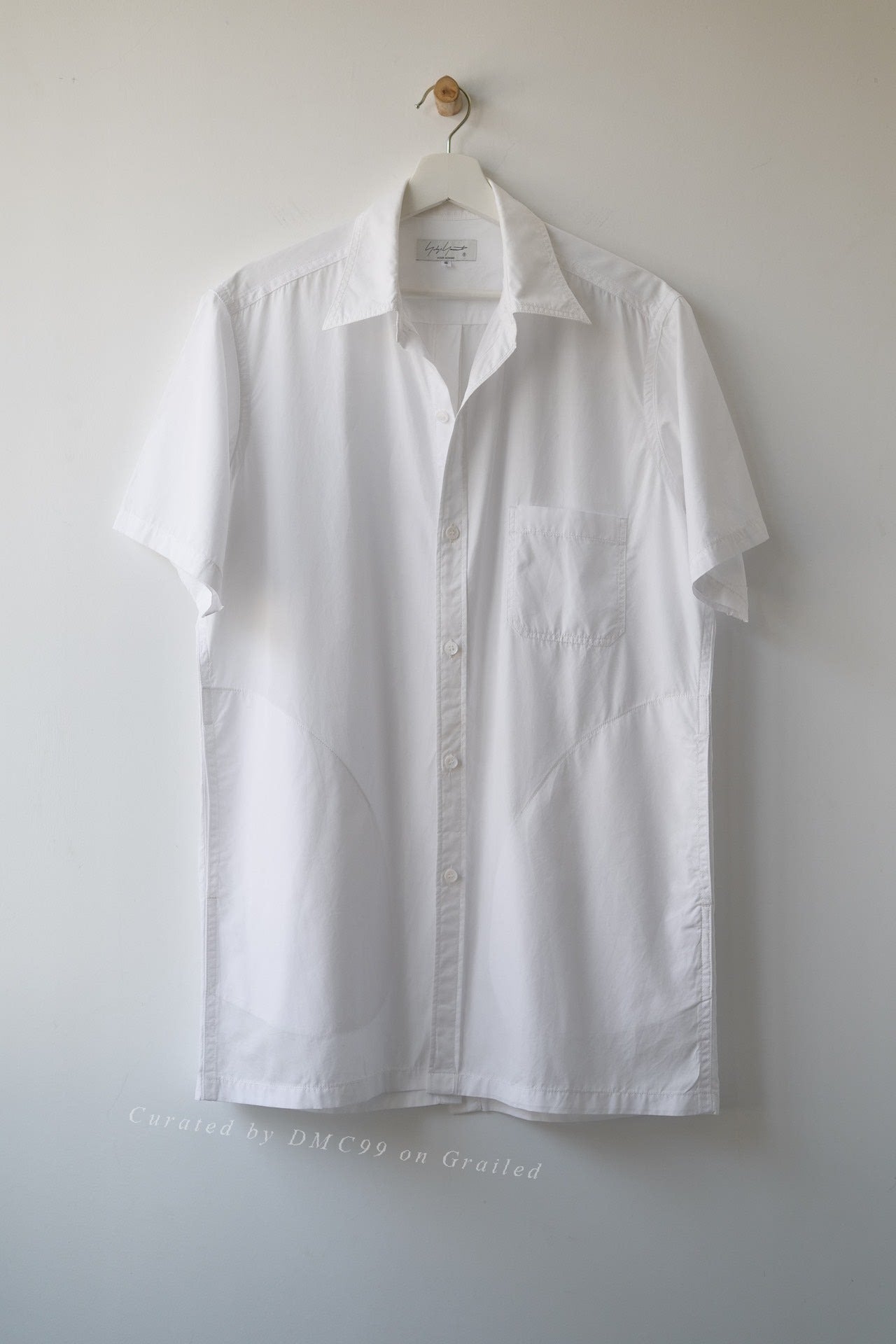 Yohji Yamamoto 22SS Back Button Short-Sleeve Shirt