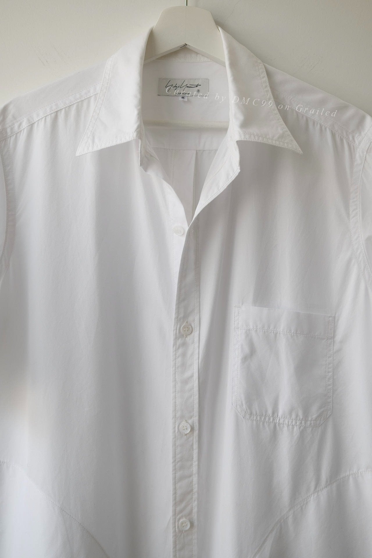 Yohji Yamamoto 22SS Back Button Short-Sleeve Shirt