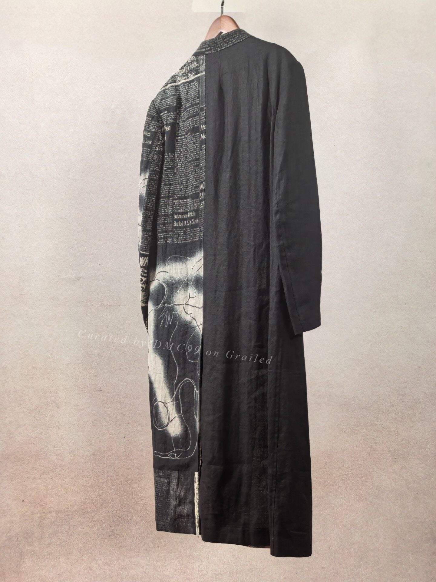 Yohji Yamamoto Pour Homme 22SS Newspaper Coat
