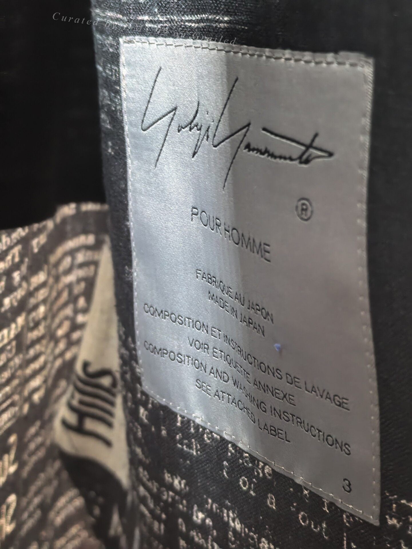 Yohji Yamamoto Pour Homme 22SS Newspaper Coat