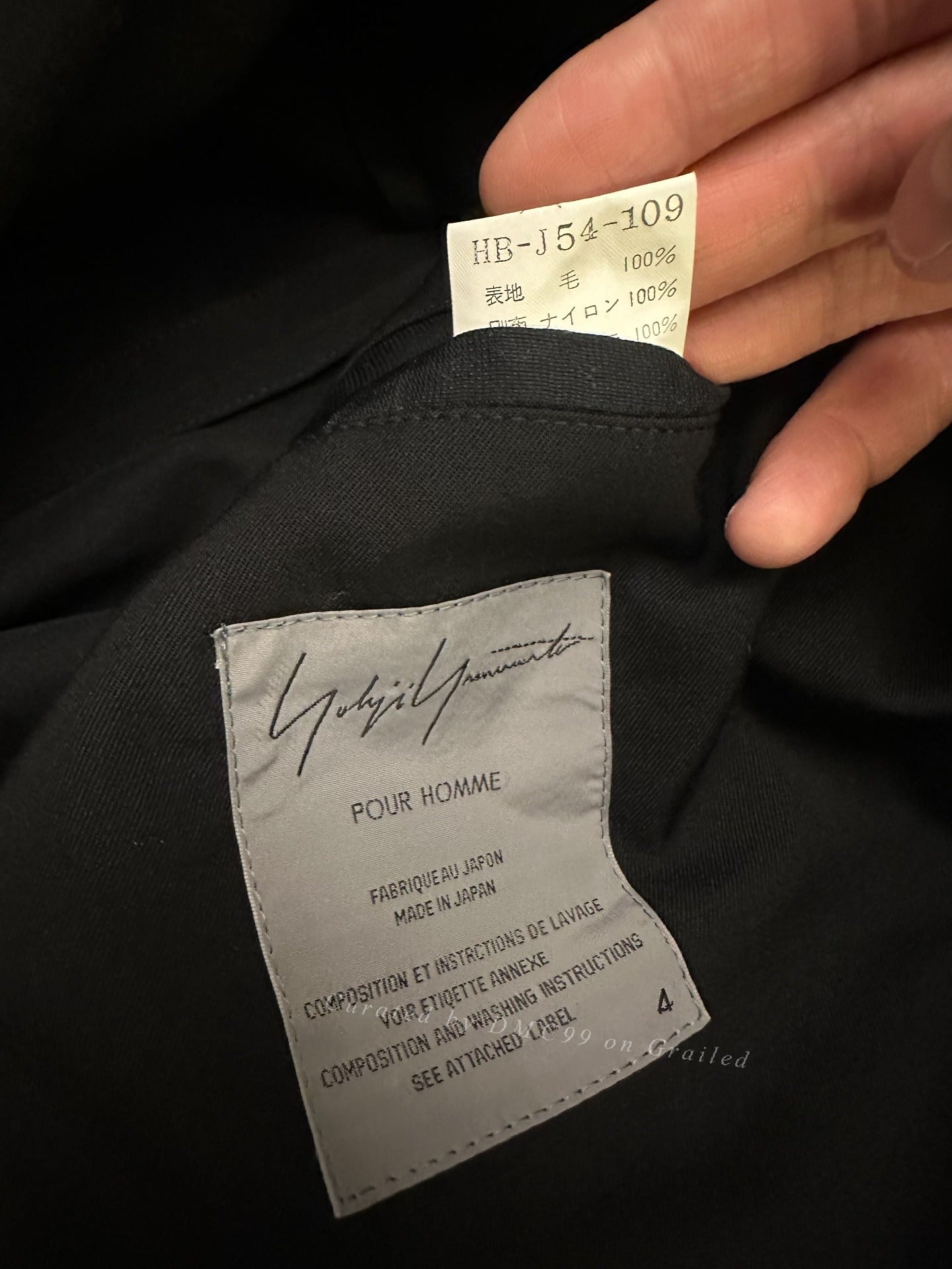 Yohji Yamamoto 00SS Black Wool Suit