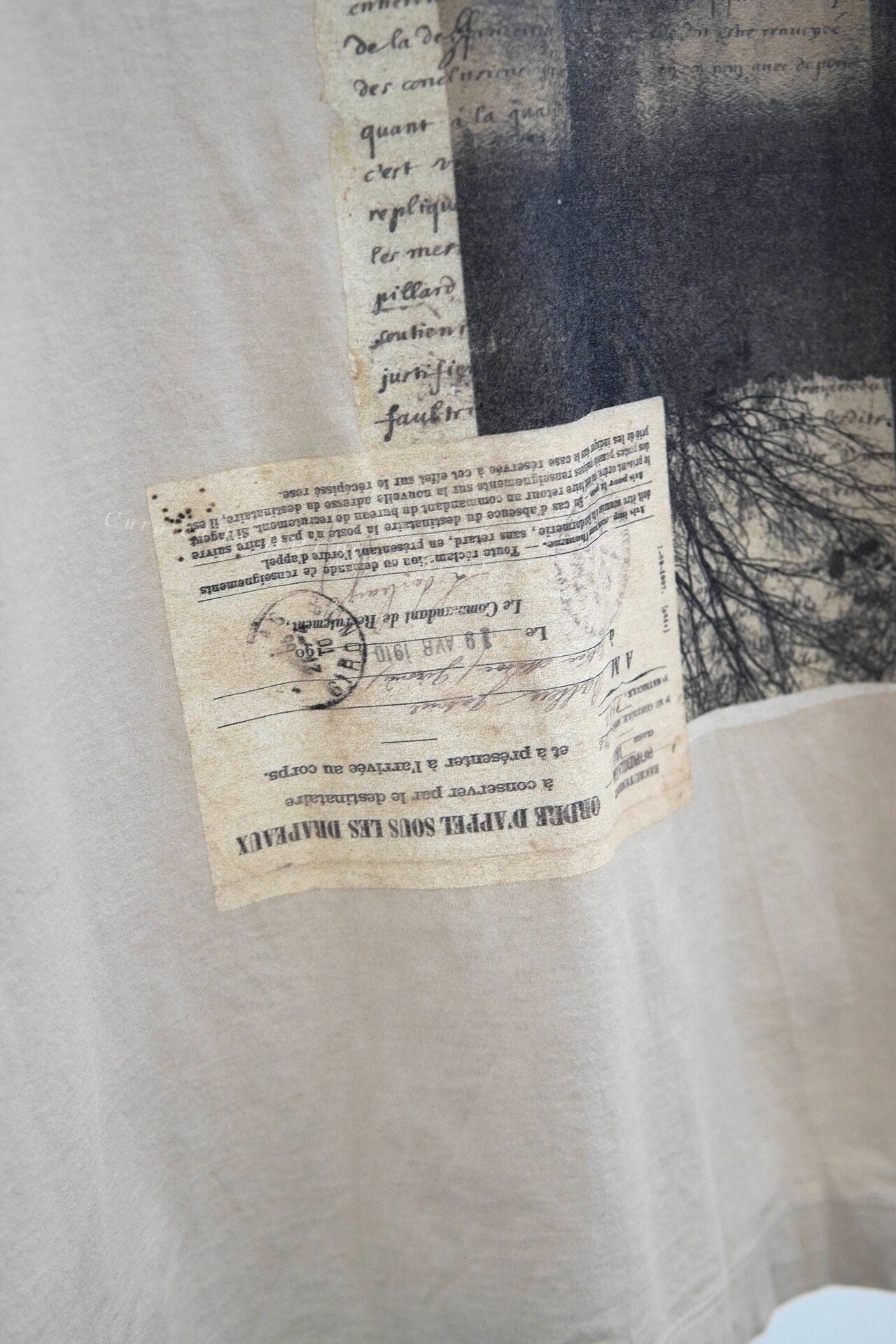 Ziggy Chen S/S 2020 Back Postcard Patchwork Tee