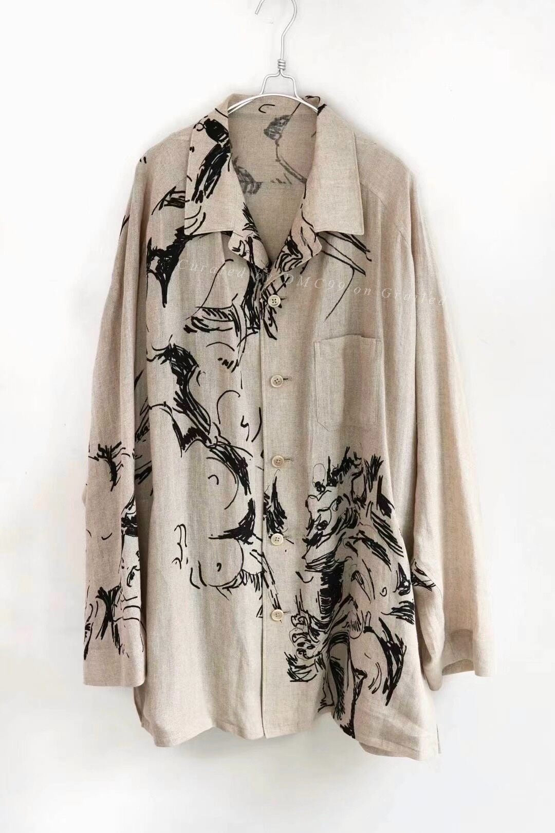 Yohji Yamamoto S/S 2018 Graffiti Shirt Jacket