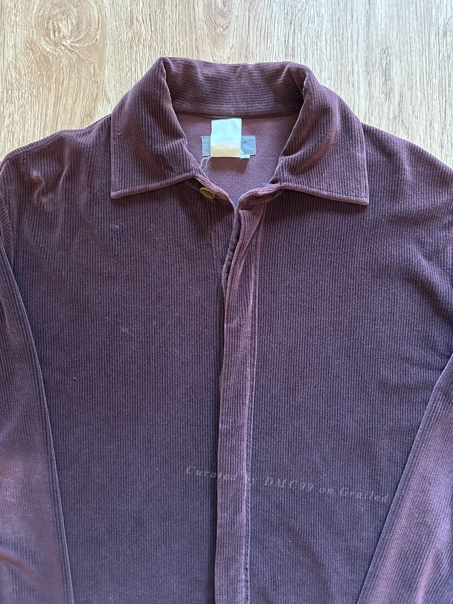 Yohji Yamamoto 00AW Burgundy Velvet Shirt