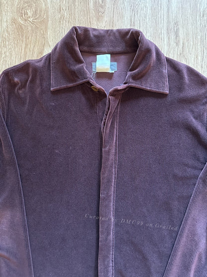 Yohji Yamamoto 00AW Burgundy Velvet Shirt
