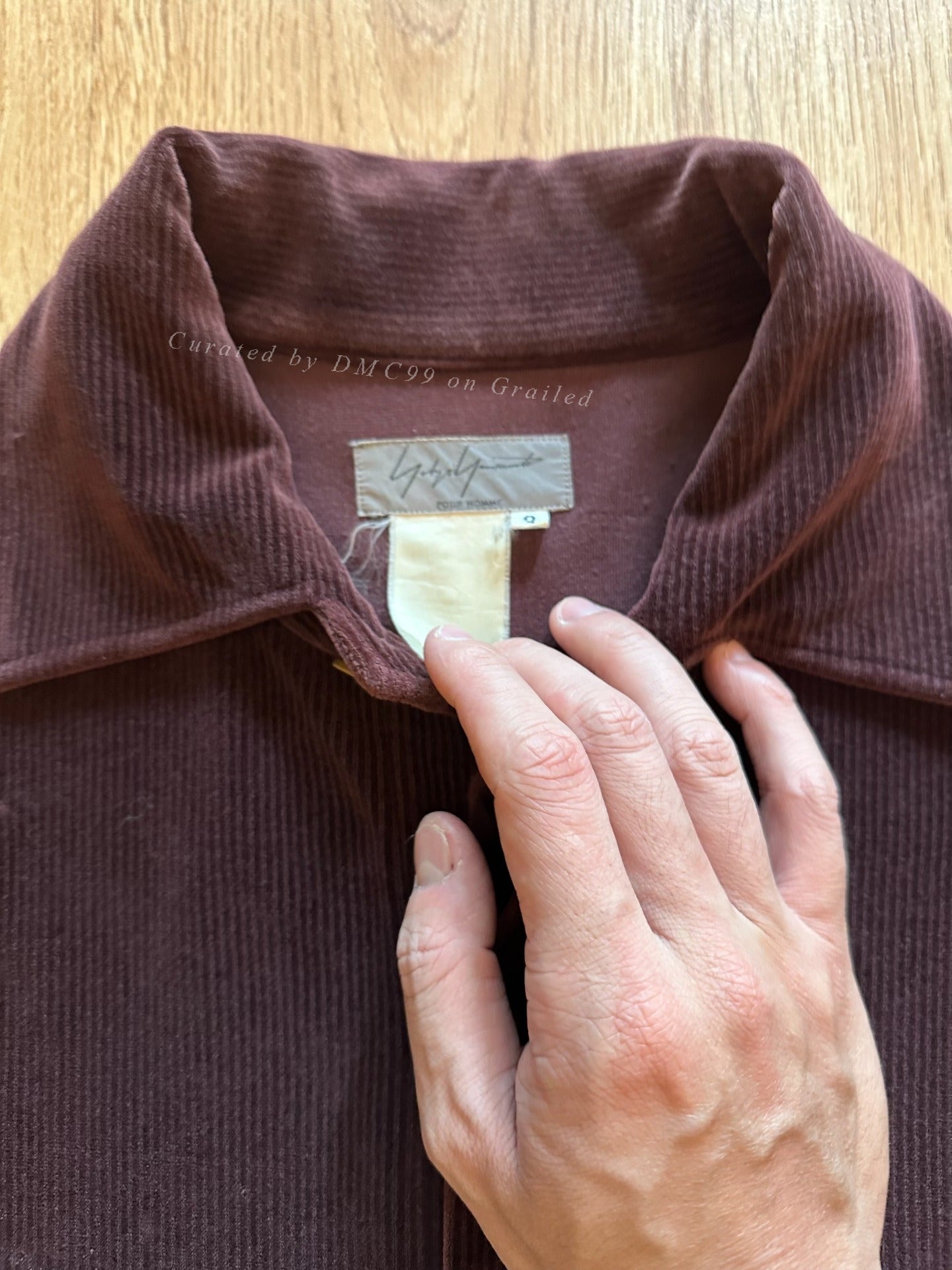 Yohji Yamamoto 00AW Burgundy Velvet Shirt