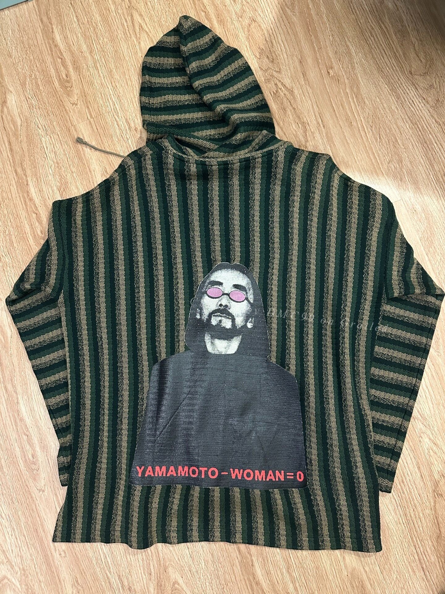 Yohji Yamamoto 1998 SS Striped Hooded Sweater