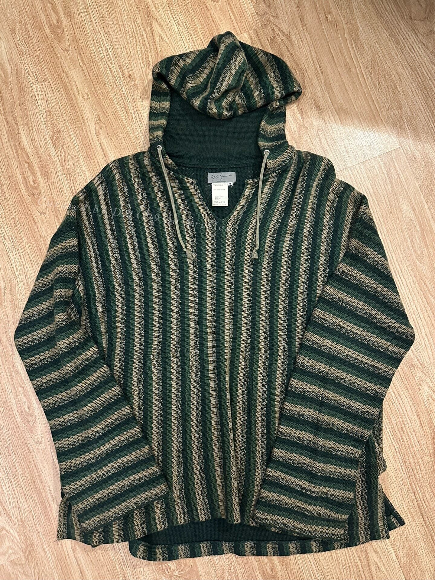 Yohji Yamamoto 1998 SS Striped Hooded Sweater