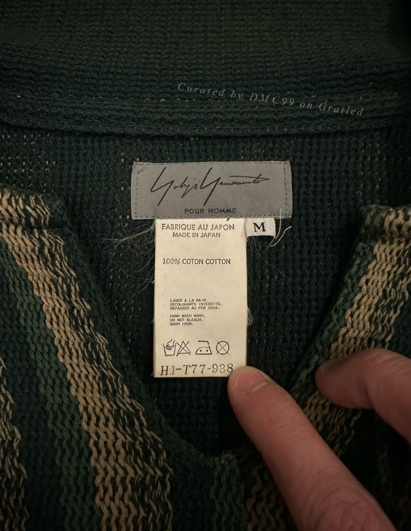 Yohji Yamamoto 1998 SS Striped Hooded Sweater