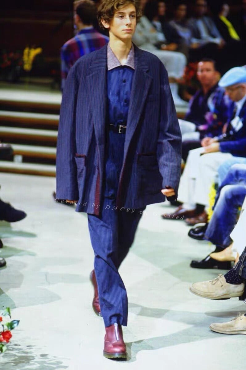 Yohji Yamamoto 96SS Stripe Panel Collar Shirt