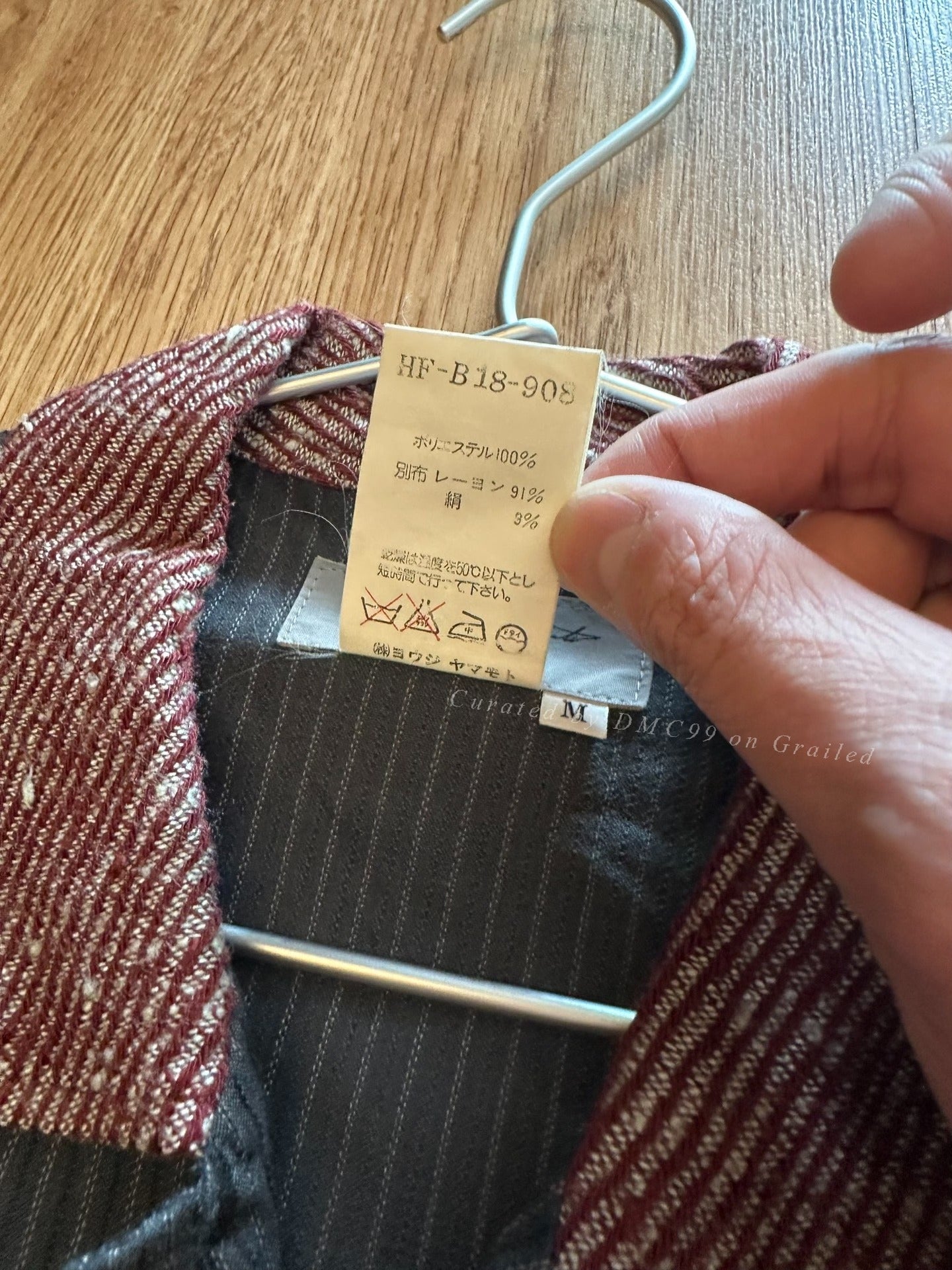 Yohji Yamamoto 96SS Stripe Panel Collar Shirt