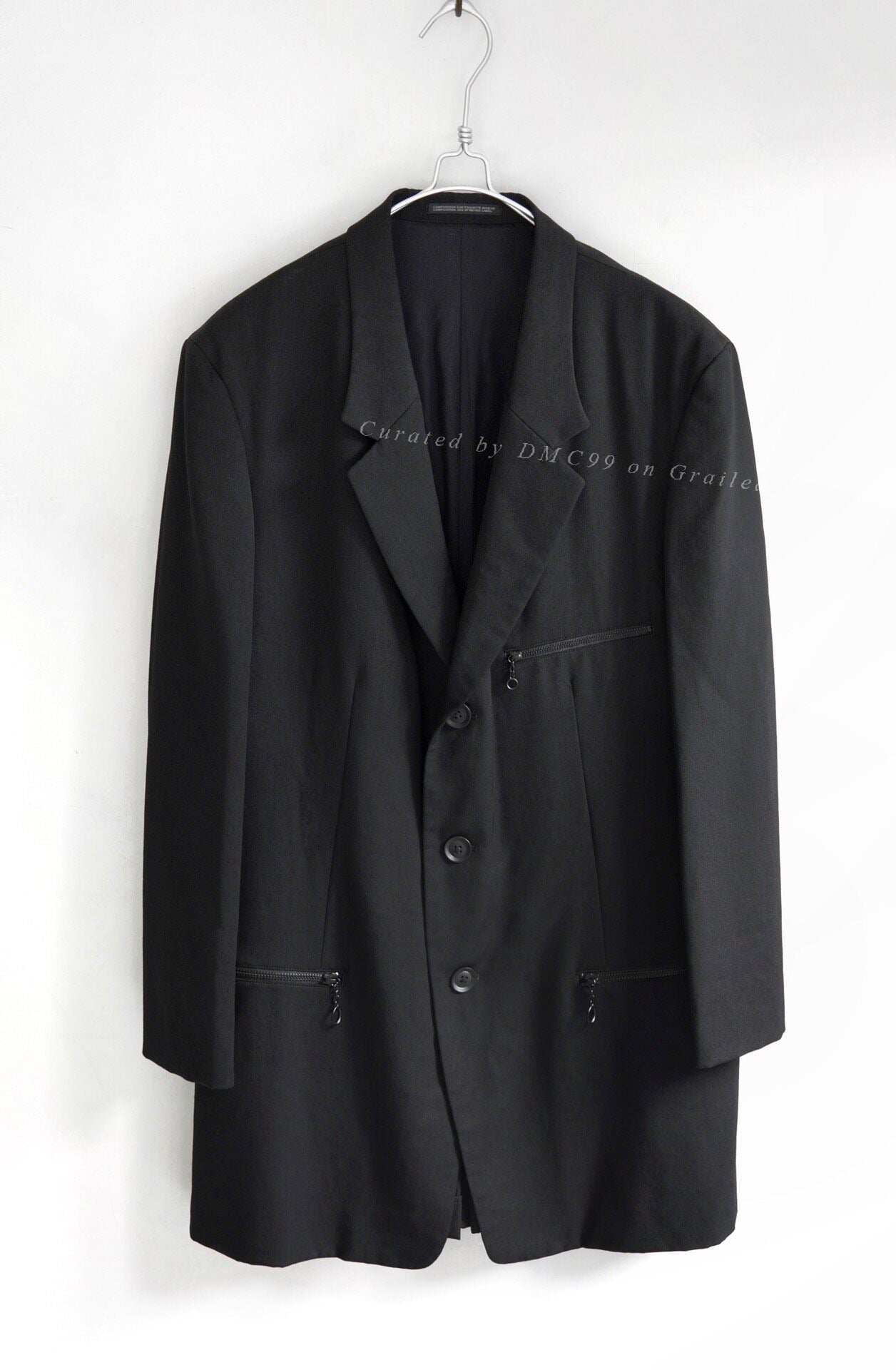 Yohji Yamamoto S/S 2022 Ring Zip Wool Coat