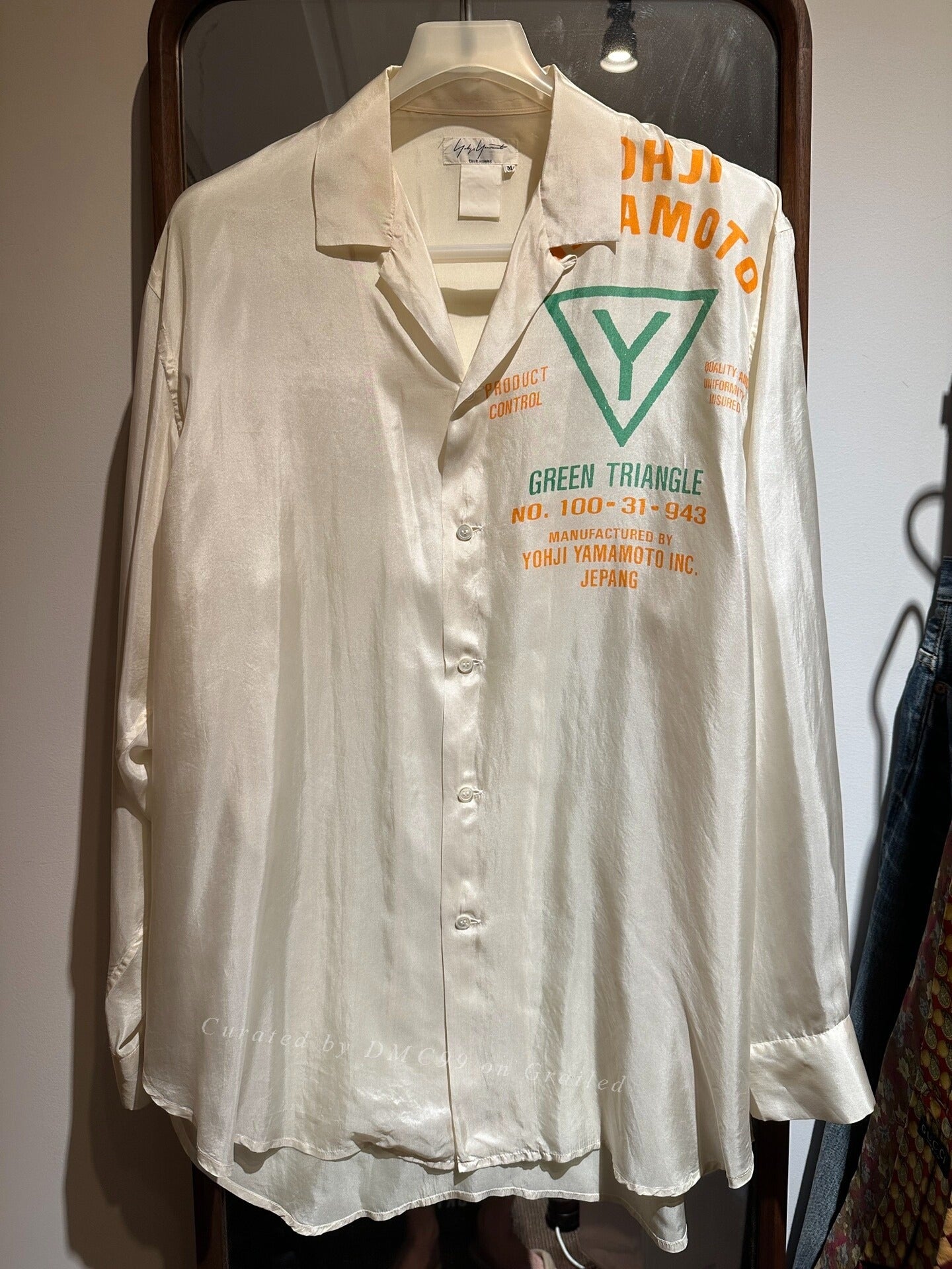 Yohji Yamamoto 93ss Silk Logo Shirt
