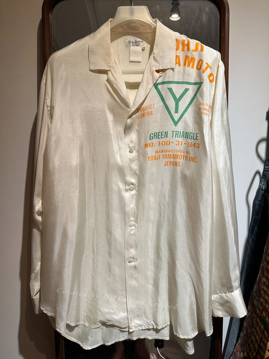 Yohji Yamamoto 93ss Silk Logo Shirt