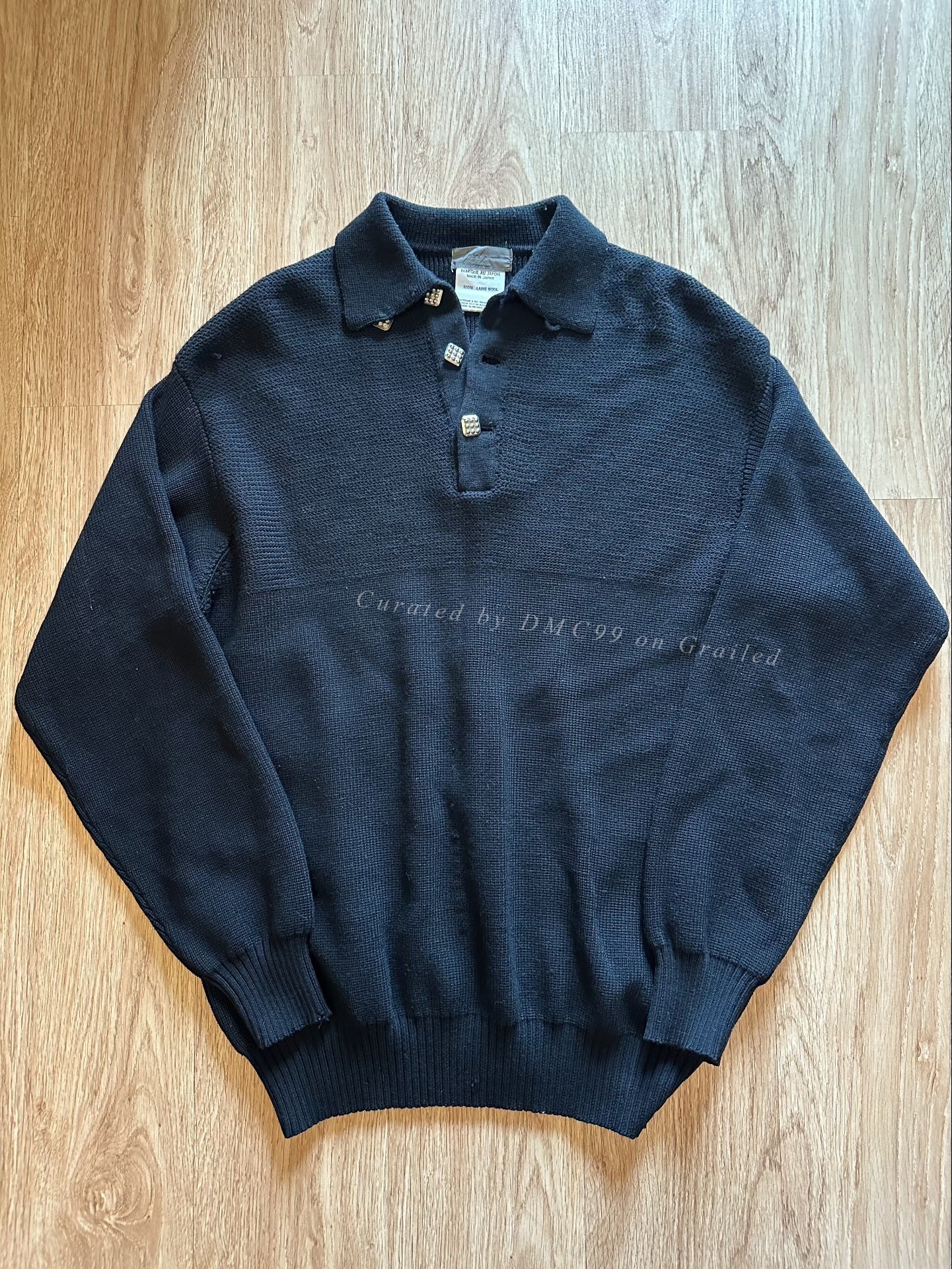 Yohji Yamamoto 80s Wool Polo Shirt
