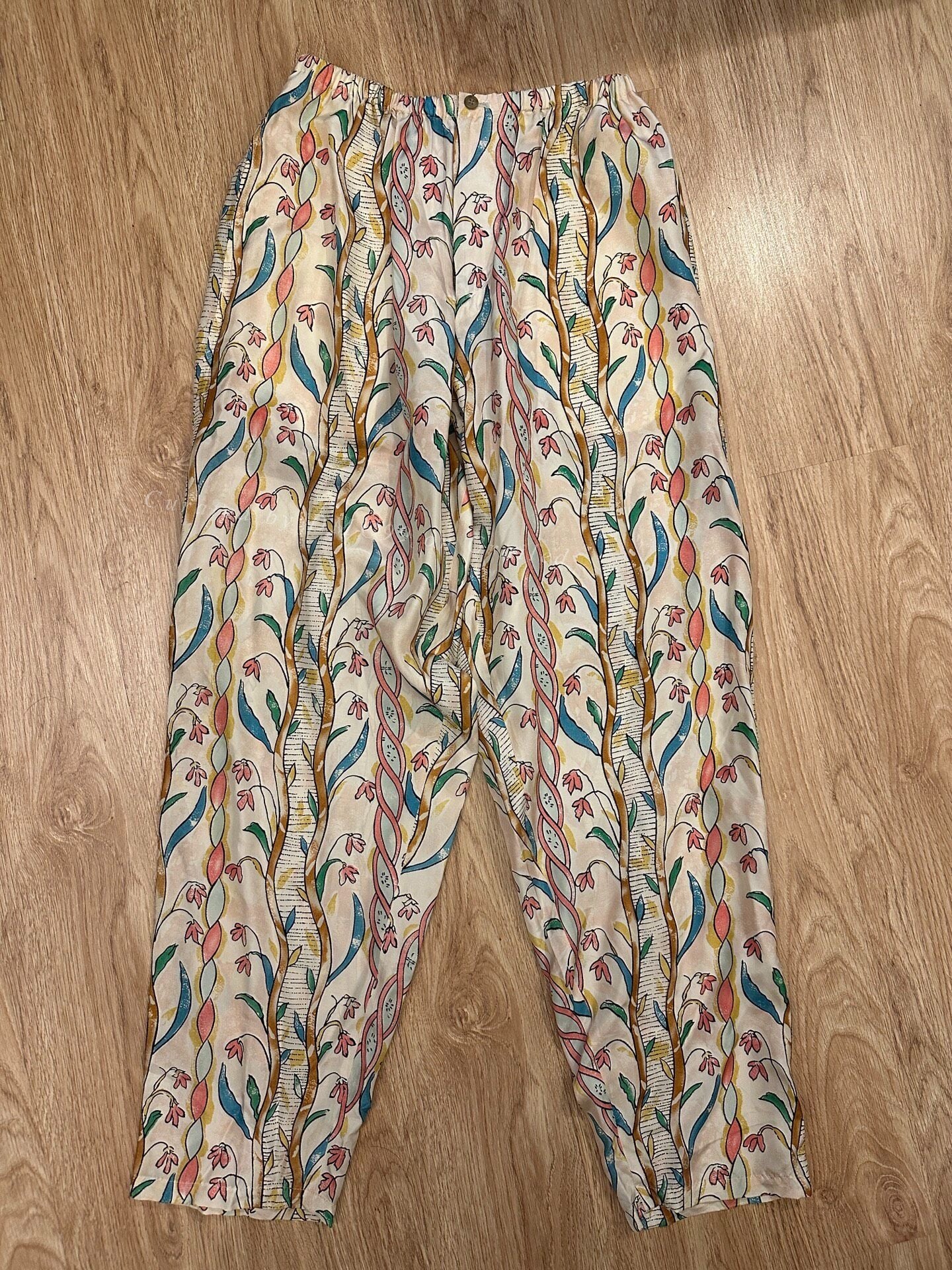 Yohji Yamamoto Pour Homme 93ss Floral Silk Trousers
