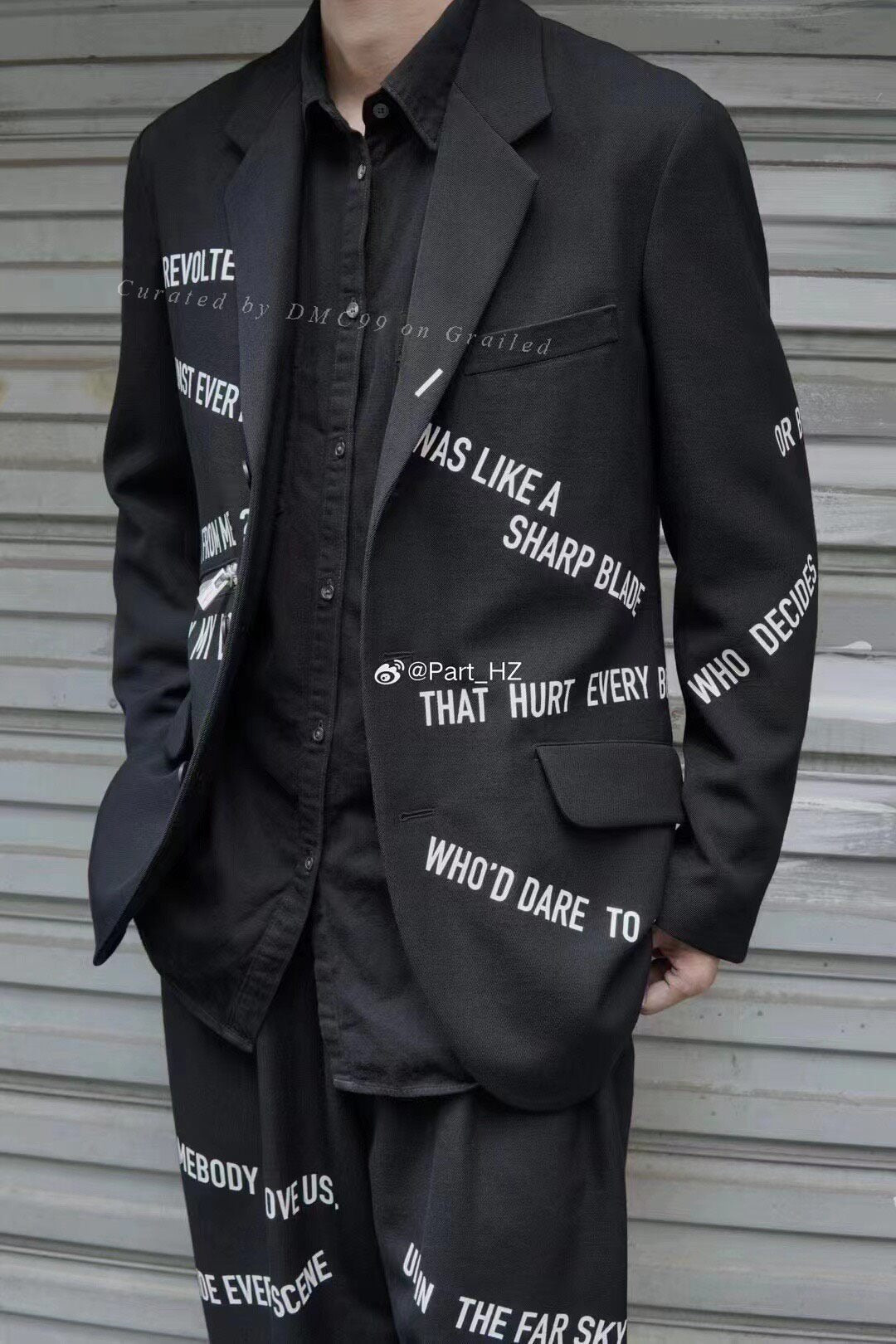 Yohji Yamamoto A/W 2021 Slogan Set
