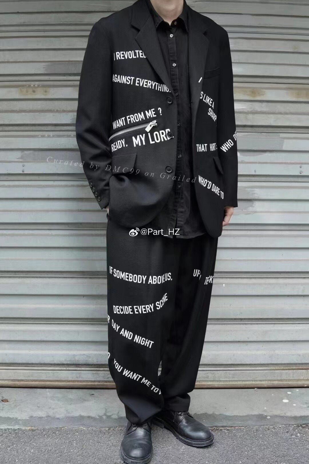Yohji Yamamoto A/W 2021 Slogan Set