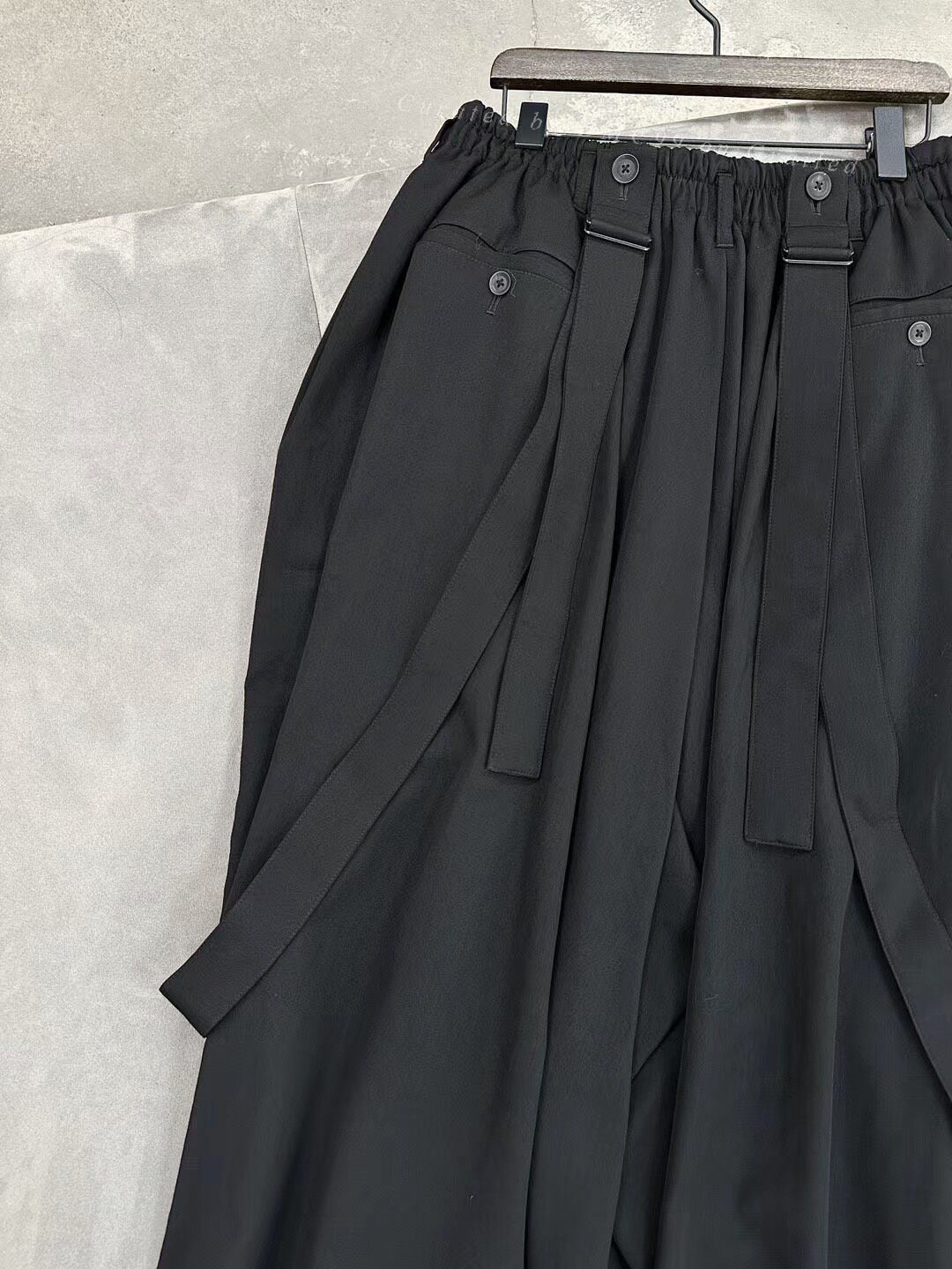 Yohji Yamamoto S/S 2019 Wool Suspender Pants