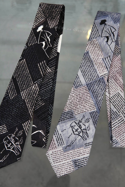 Yohji Yamamoto Pour Homme Manuscript Tie