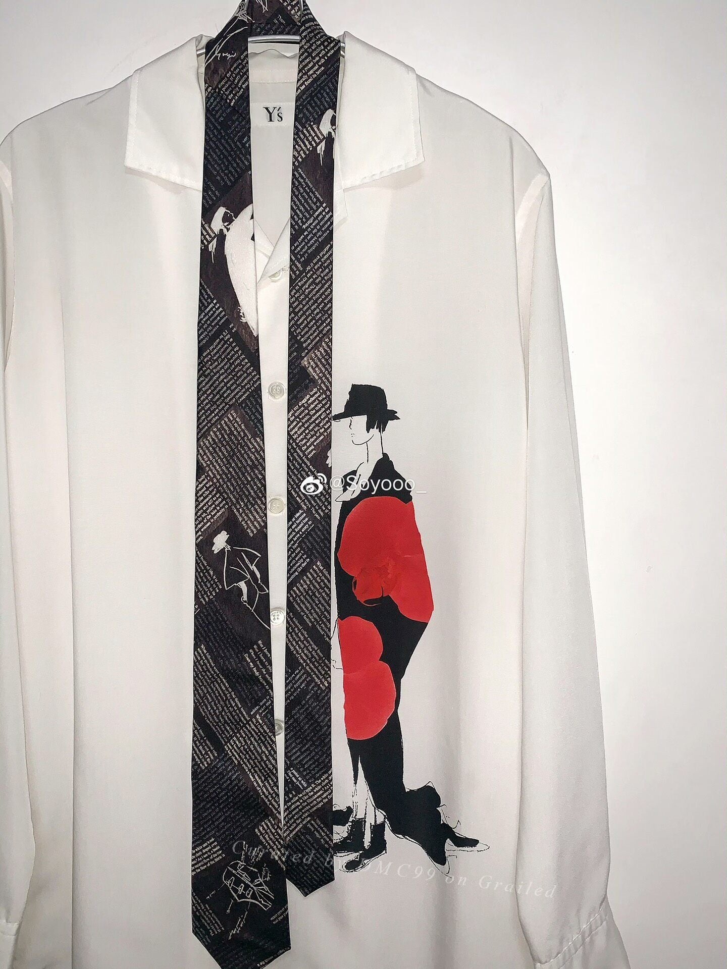 Yohji Yamamoto Pour Homme Manuscript Tie