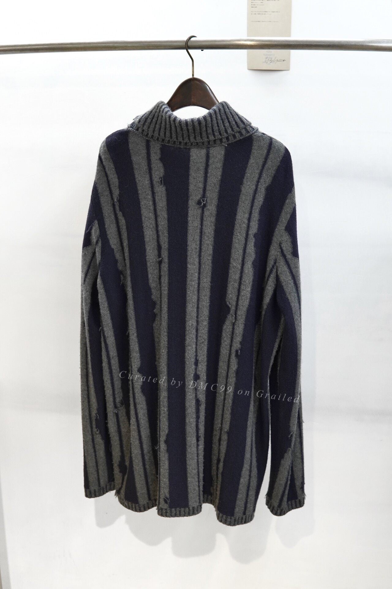 Ziggy Chen A/W 2016 Distressed Stripe Cashmere Sweater