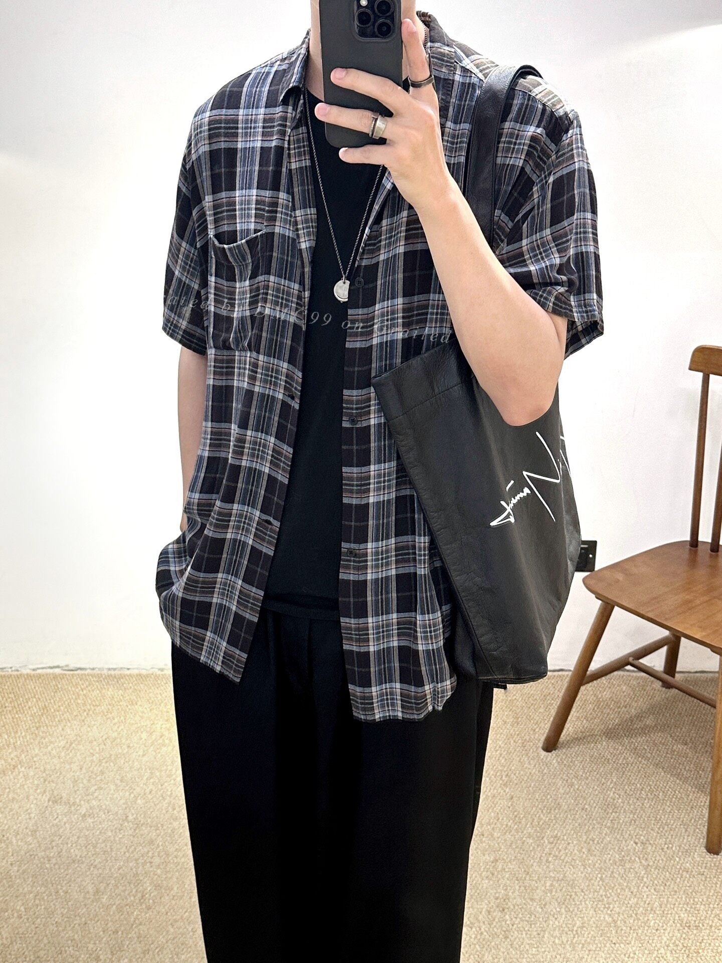 Y's for men Yohji Yamamoto 90s Rayon Plaid Shirt