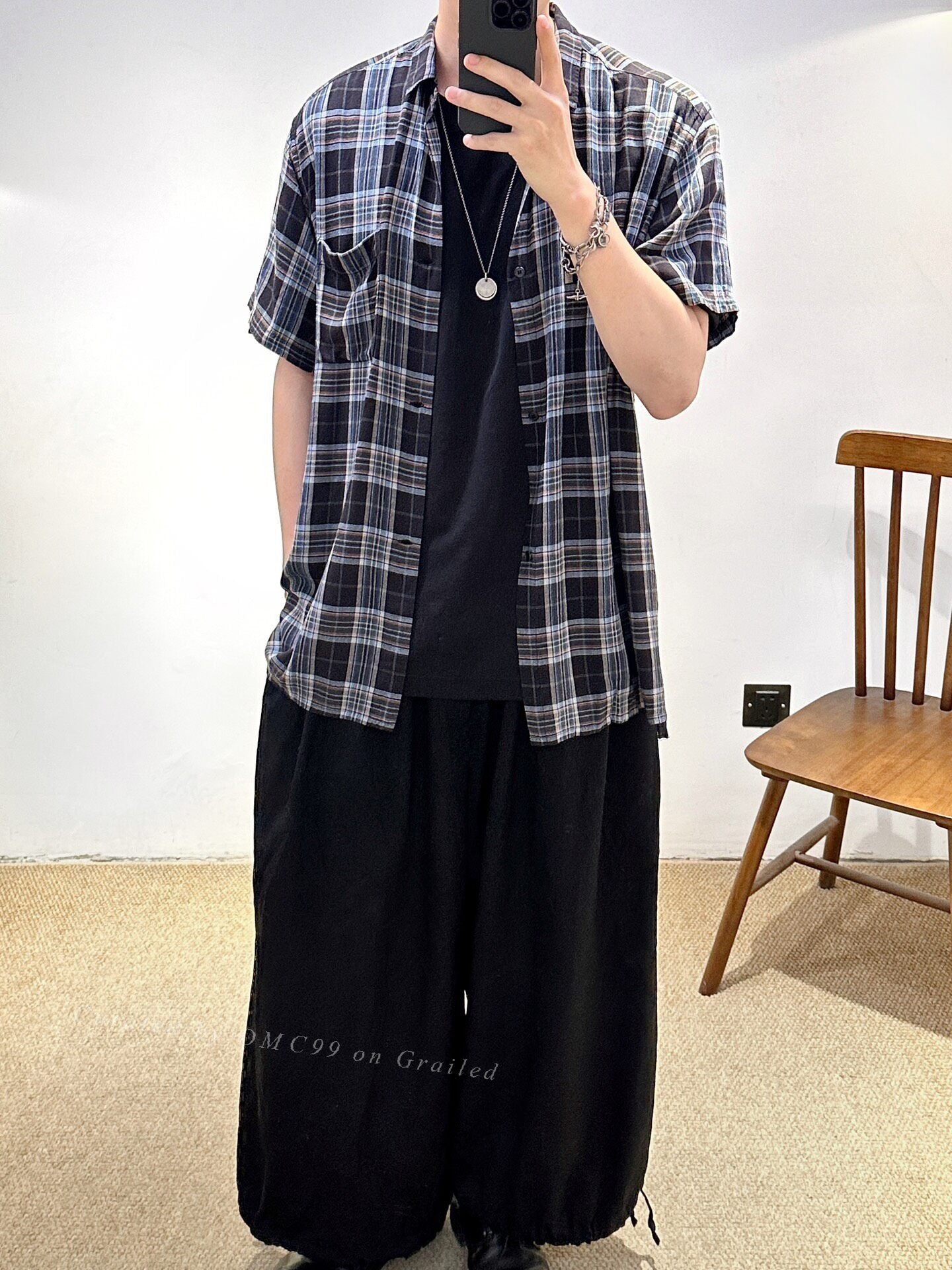 Y's for men Yohji Yamamoto 90s Rayon Plaid Shirt