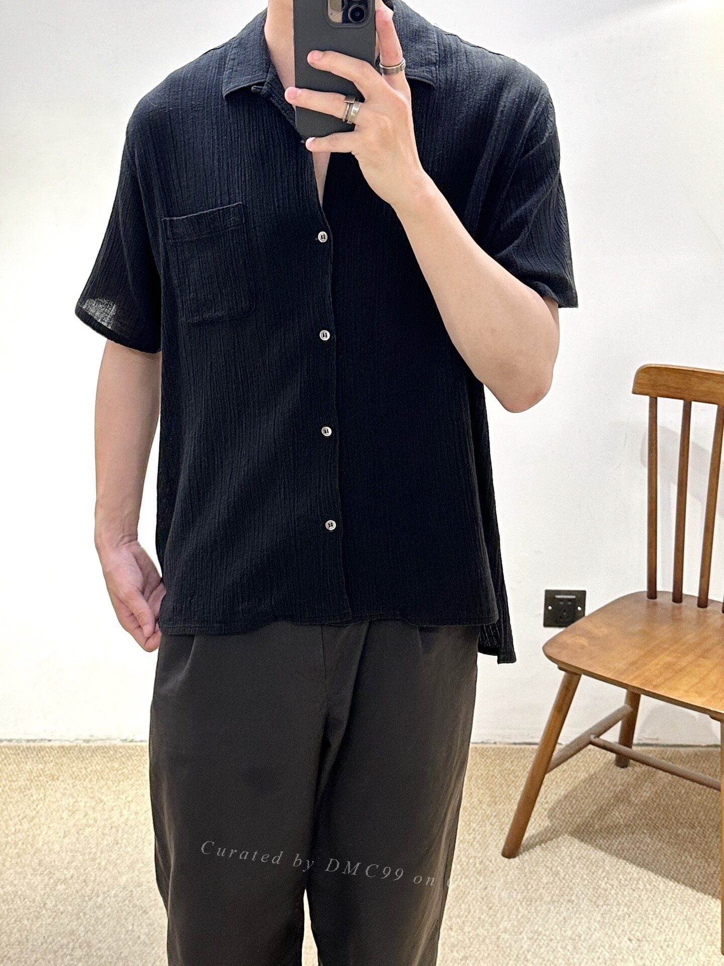 Yohji Yamamoto Y's 90s Textured Short Shirt